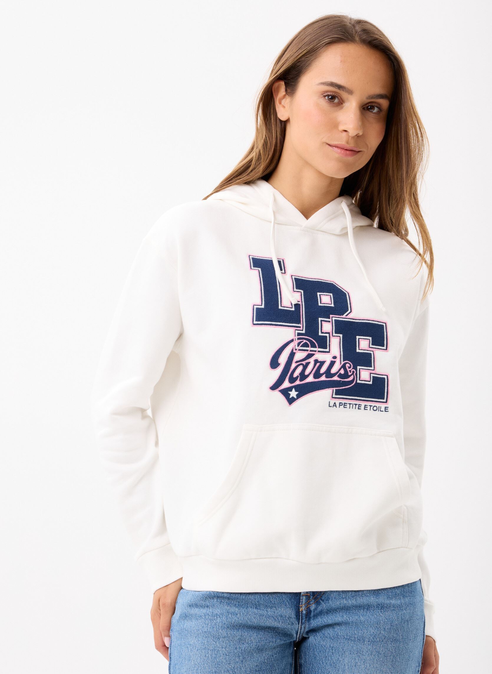Sweats à capuche Taris femme blanc La Petite Etoile Sweats à capuche Taris femme blanc Ecru