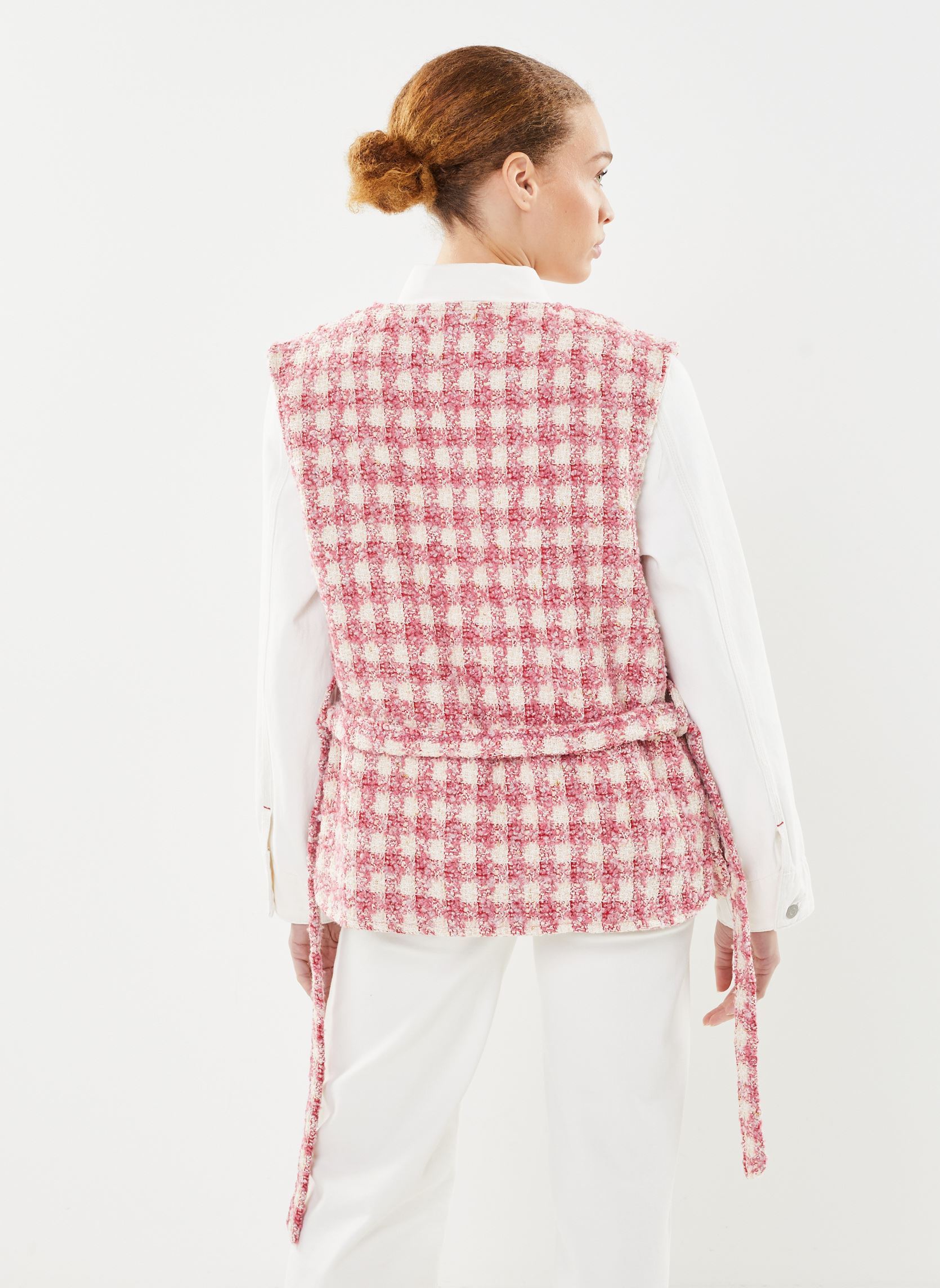 Vestes sans manches Vaena femme rose La Petite Etoile Vestes sans manches Vaena femme rose Carreaux Rose