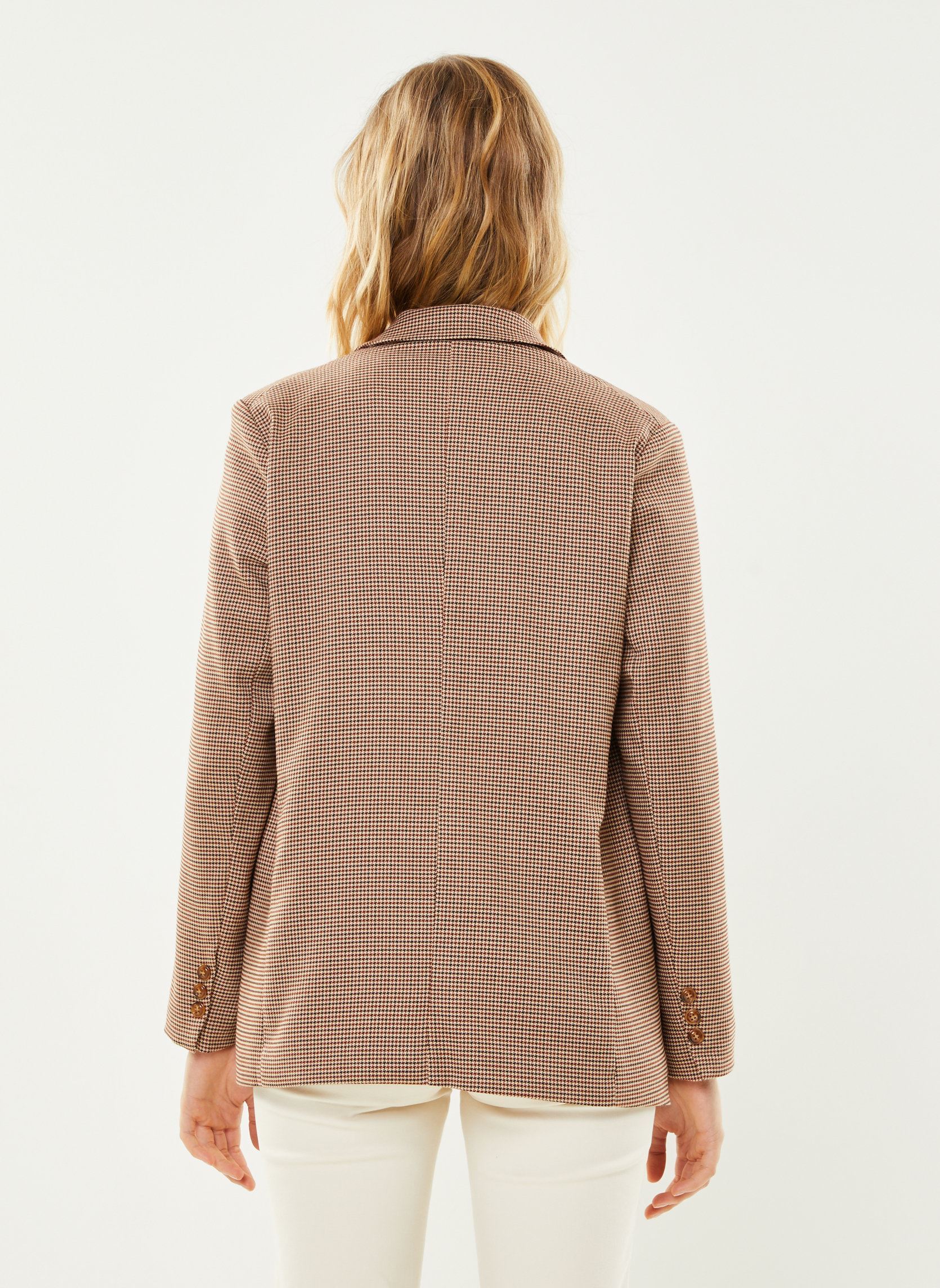 Blazer Victorya dames bruin La Petite Etoile Blazer Victorya dames bruin Pied de poule