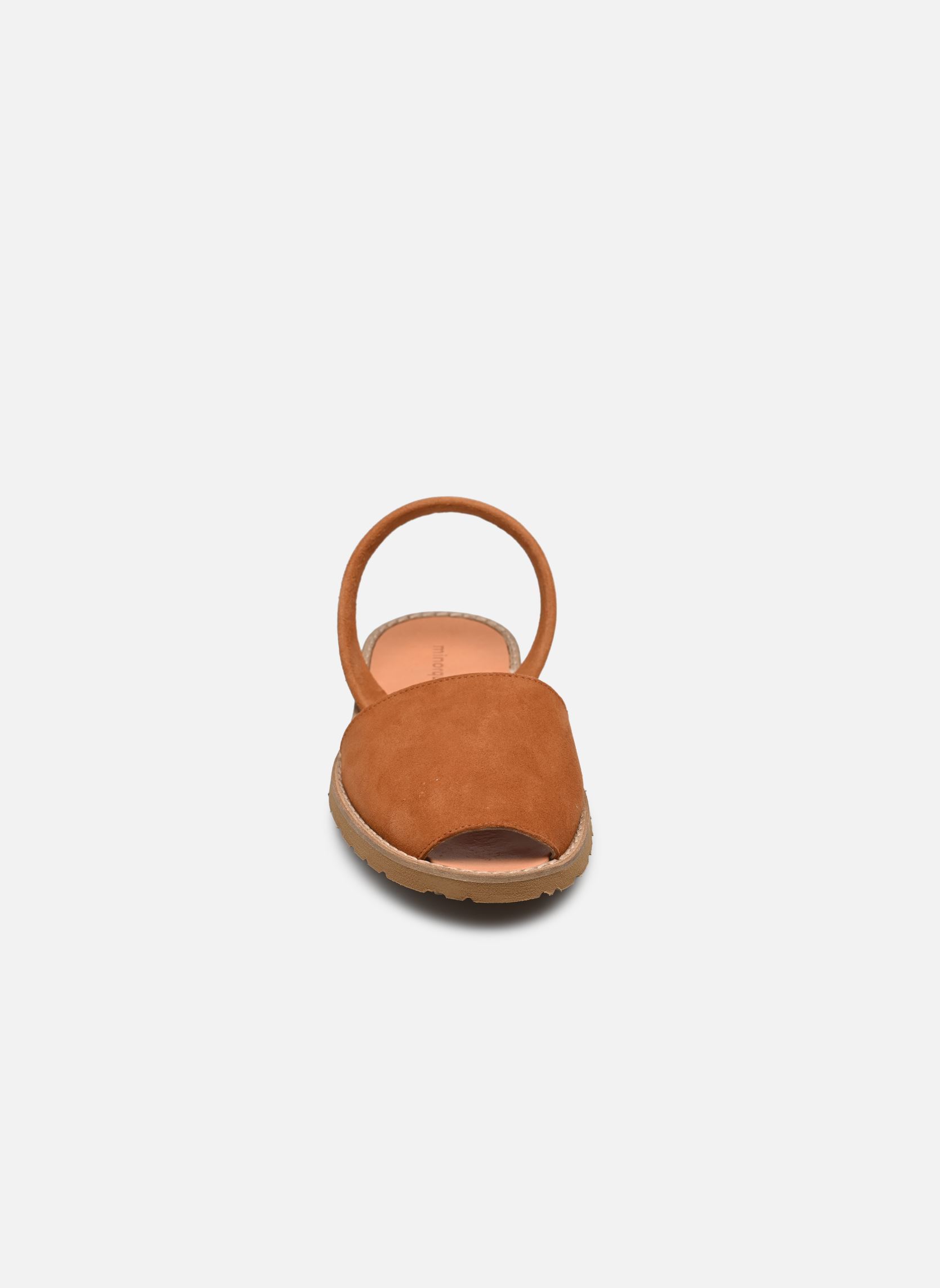Flache Sandalen Avarca Daim damen braun Minorquines Flache Sandalen Avarca Daim damen braun CUERO