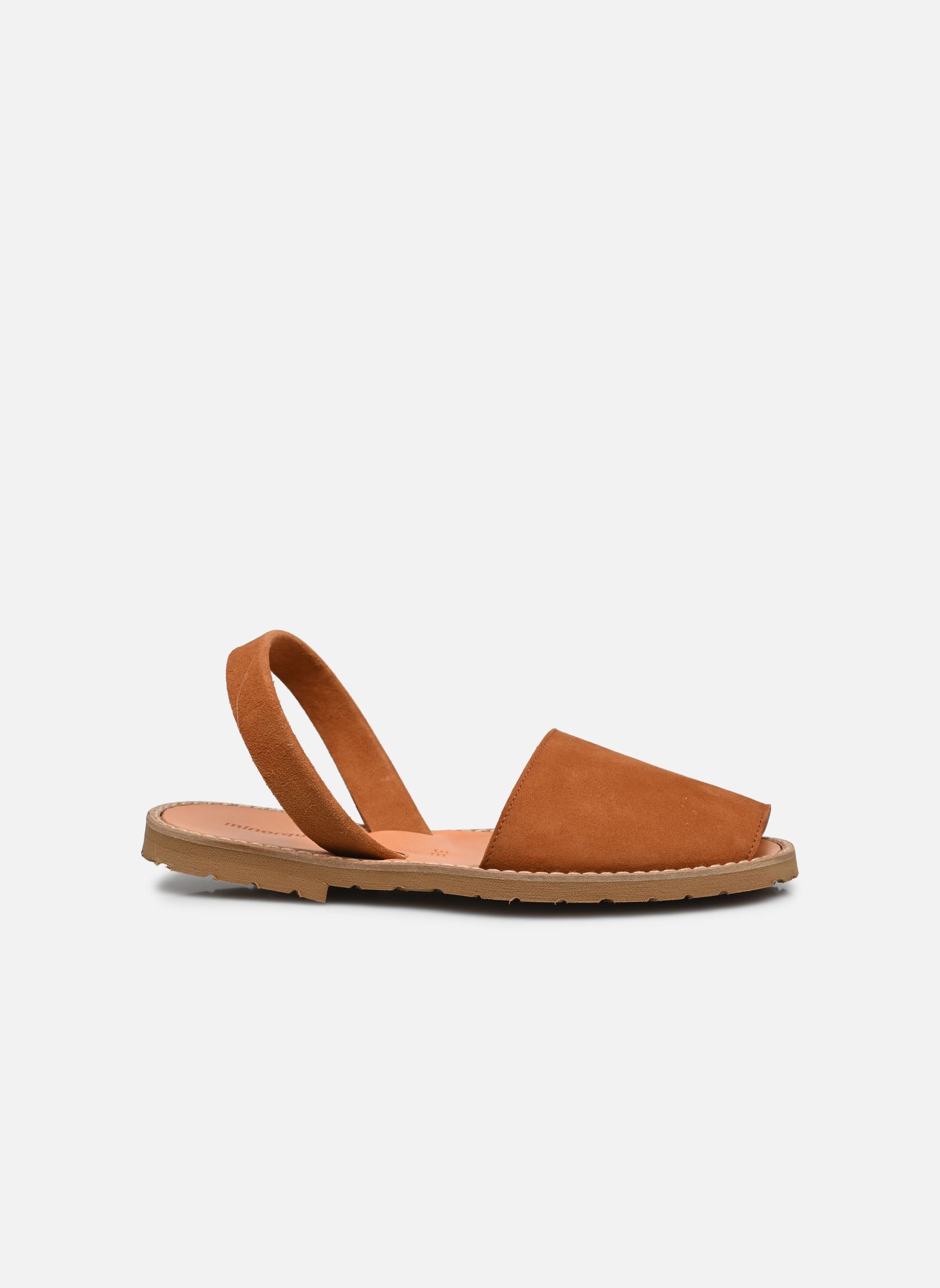 Flache Sandalen Avarca Daim damen braun Minorquines Flache Sandalen Avarca Daim damen braun CUERO
