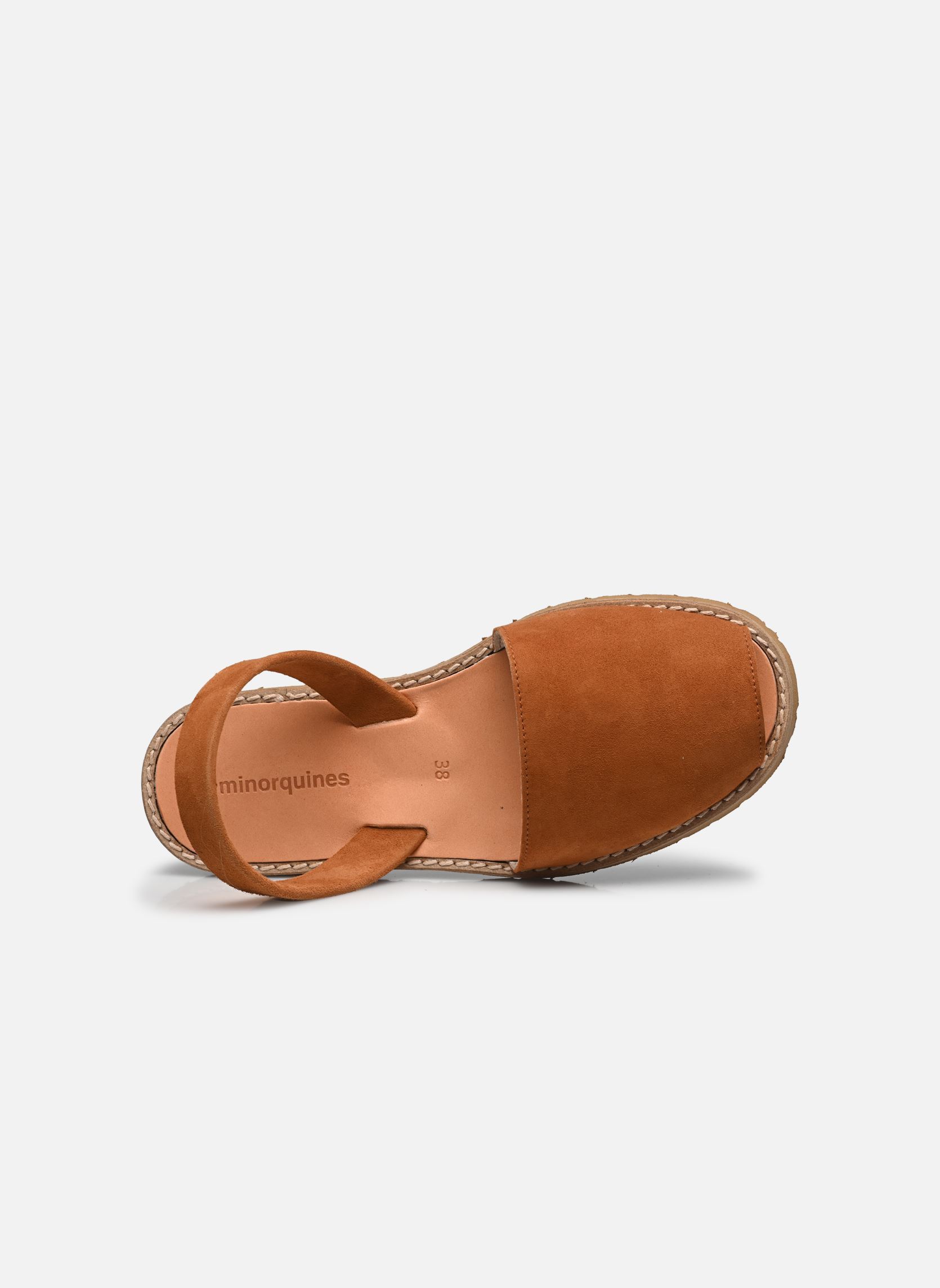 Flache Sandalen Avarca Daim damen braun Minorquines Flache Sandalen Avarca Daim damen braun CUERO