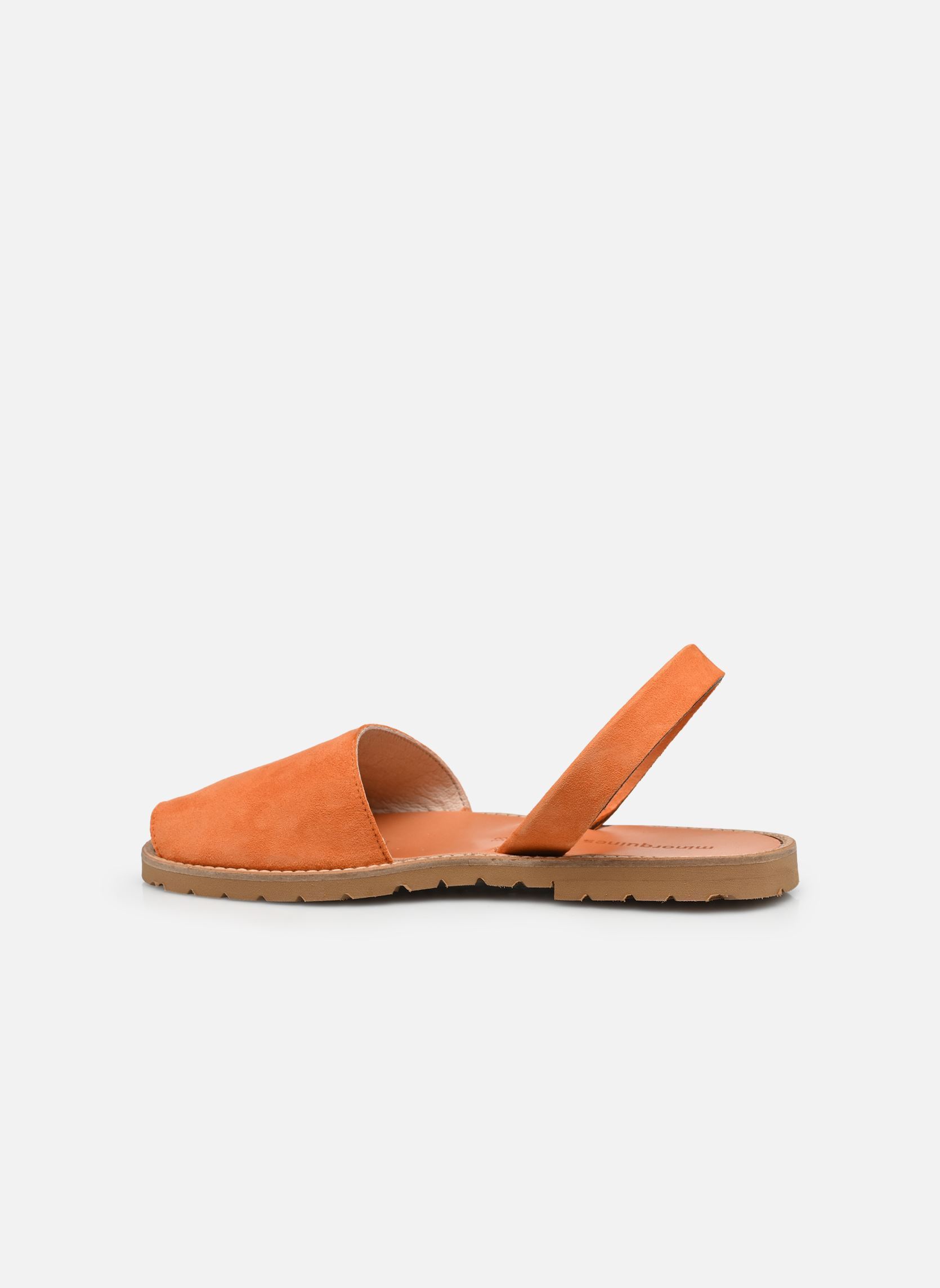 Flache Sandalen Avarca Daim damen orange Minorquines Flache Sandalen Avarca Daim damen orange MANDARINA