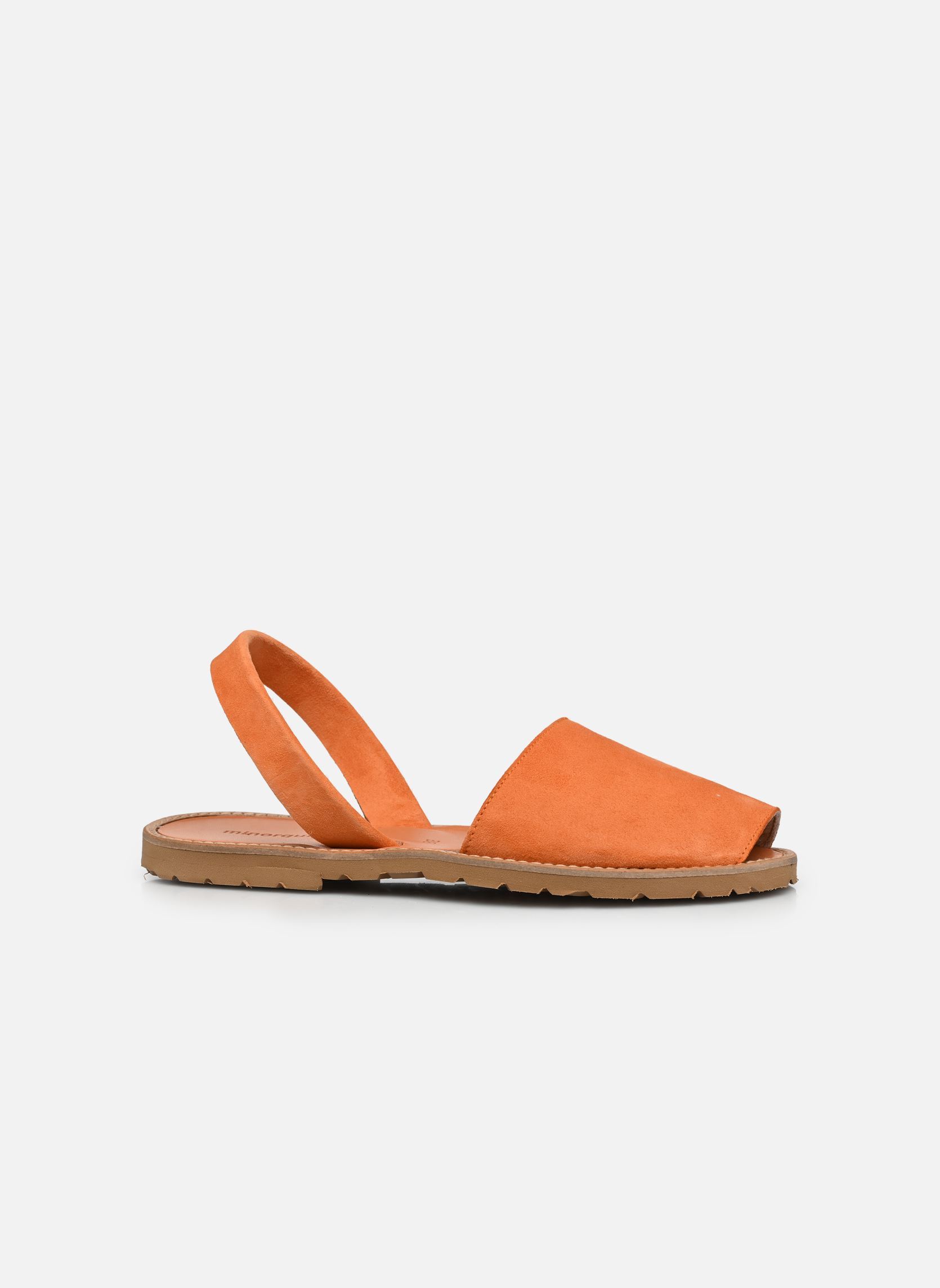 Flache Sandalen Avarca Daim damen orange Minorquines Flache Sandalen Avarca Daim damen orange MANDARINA