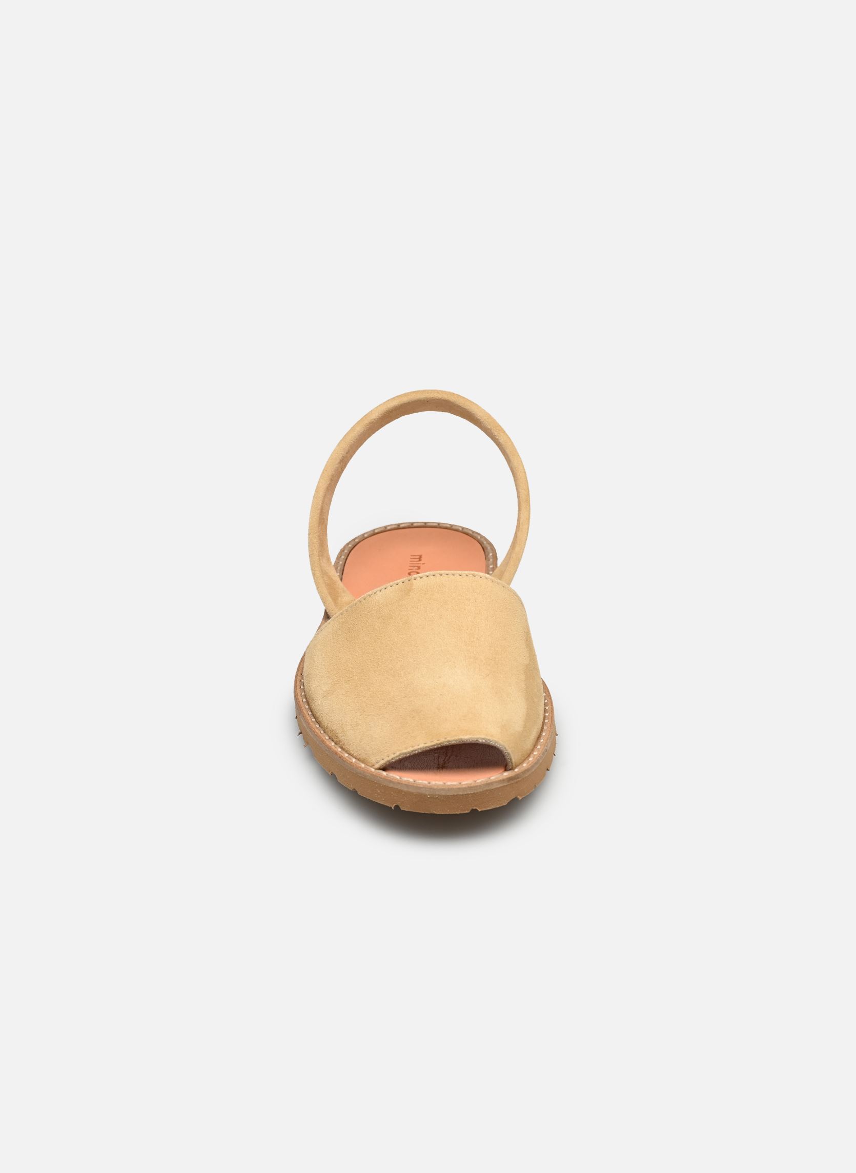 Flache Sandalen Avarca Daim damen beige Minorquines Flache Sandalen Avarca Daim damen beige PLEYADE