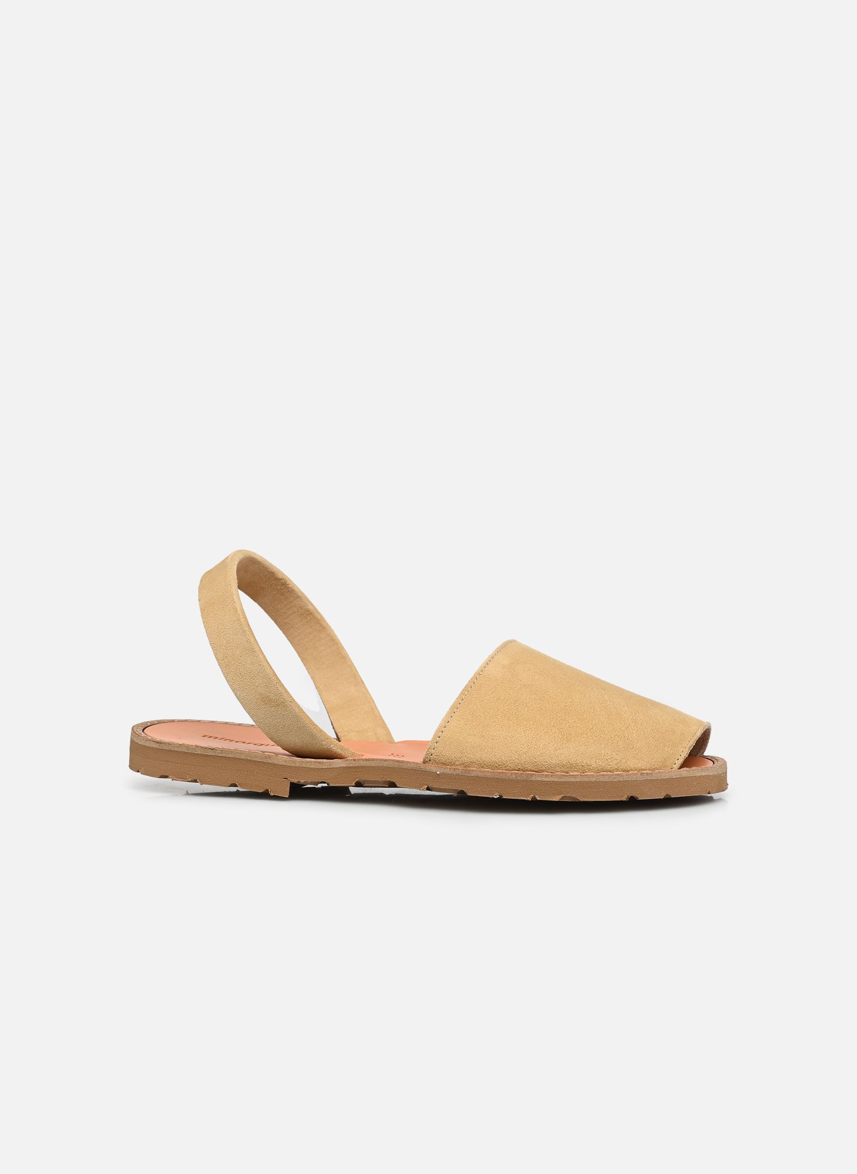 Flache Sandalen Avarca Daim damen beige Minorquines Flache Sandalen Avarca Daim damen beige PLEYADE