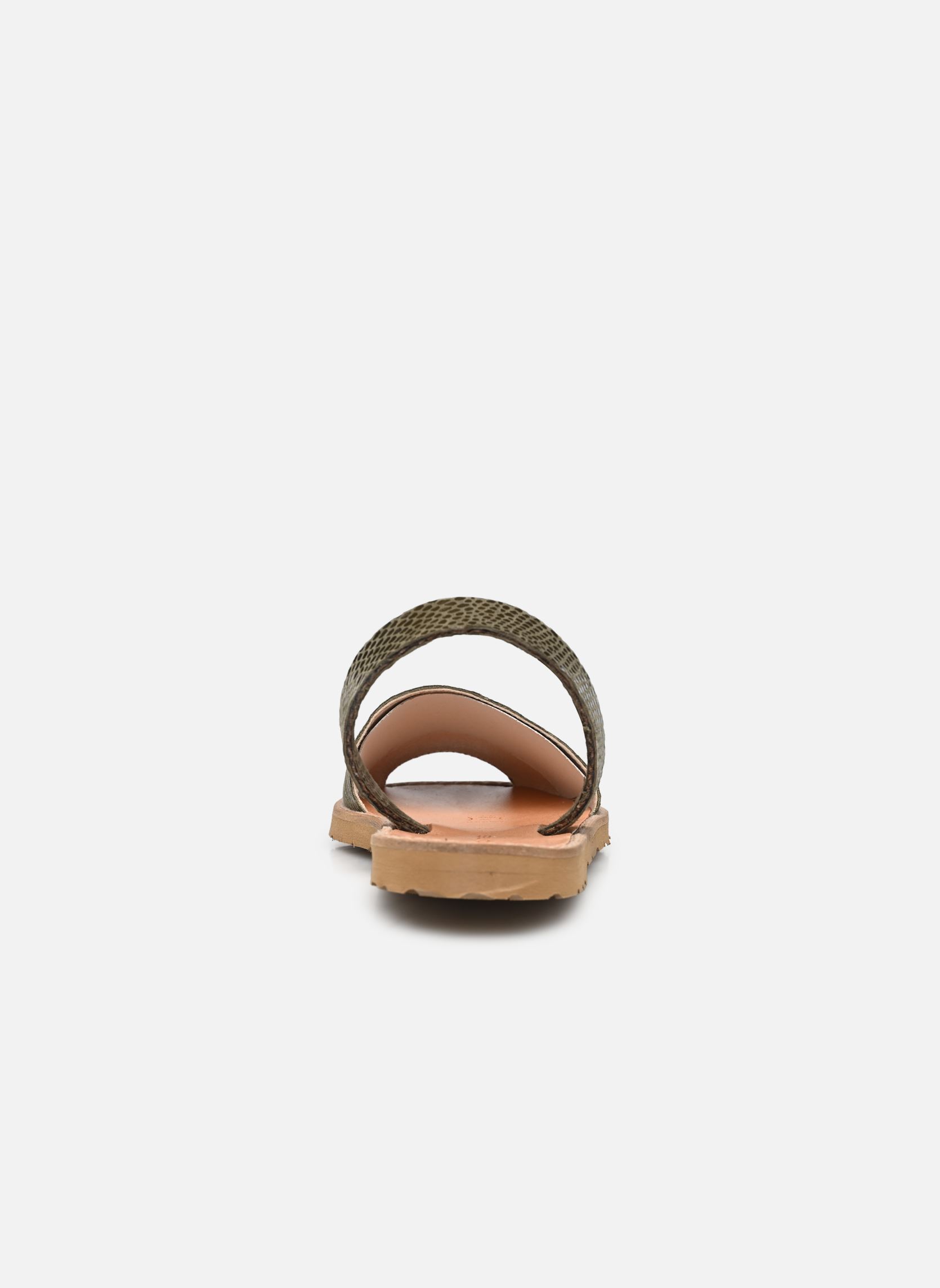 Flache Sandalen Avarca Cuir Lézard damen grün Minorquines Flache Sandalen Avarca Cuir Lézard damen grün OLIVA