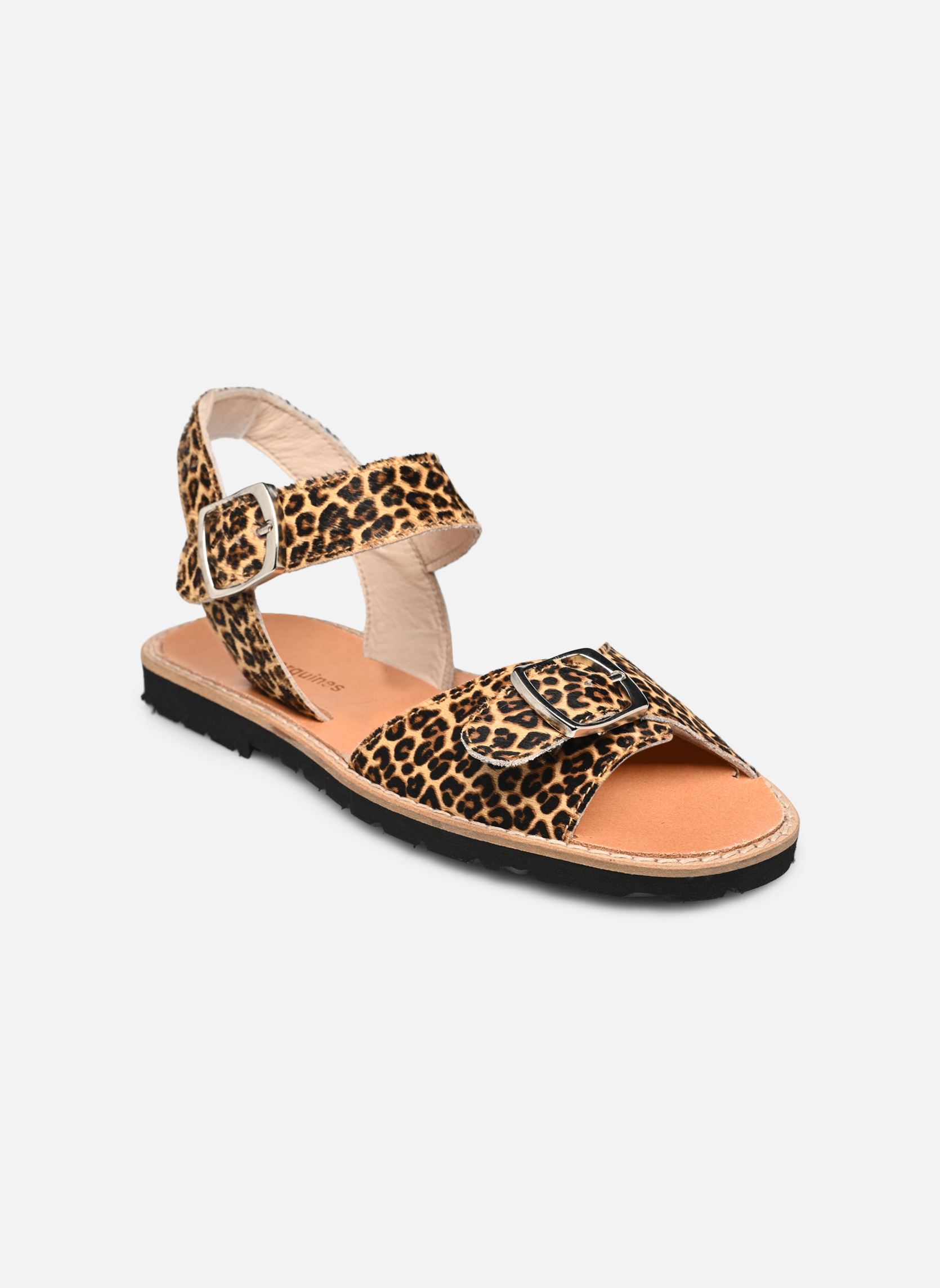 Flache Sandalen Avarca Boucle Mini Léo damen braun Minorquines Flache Sandalen Avarca Boucle Mini Léo damen braun MINI LÉO