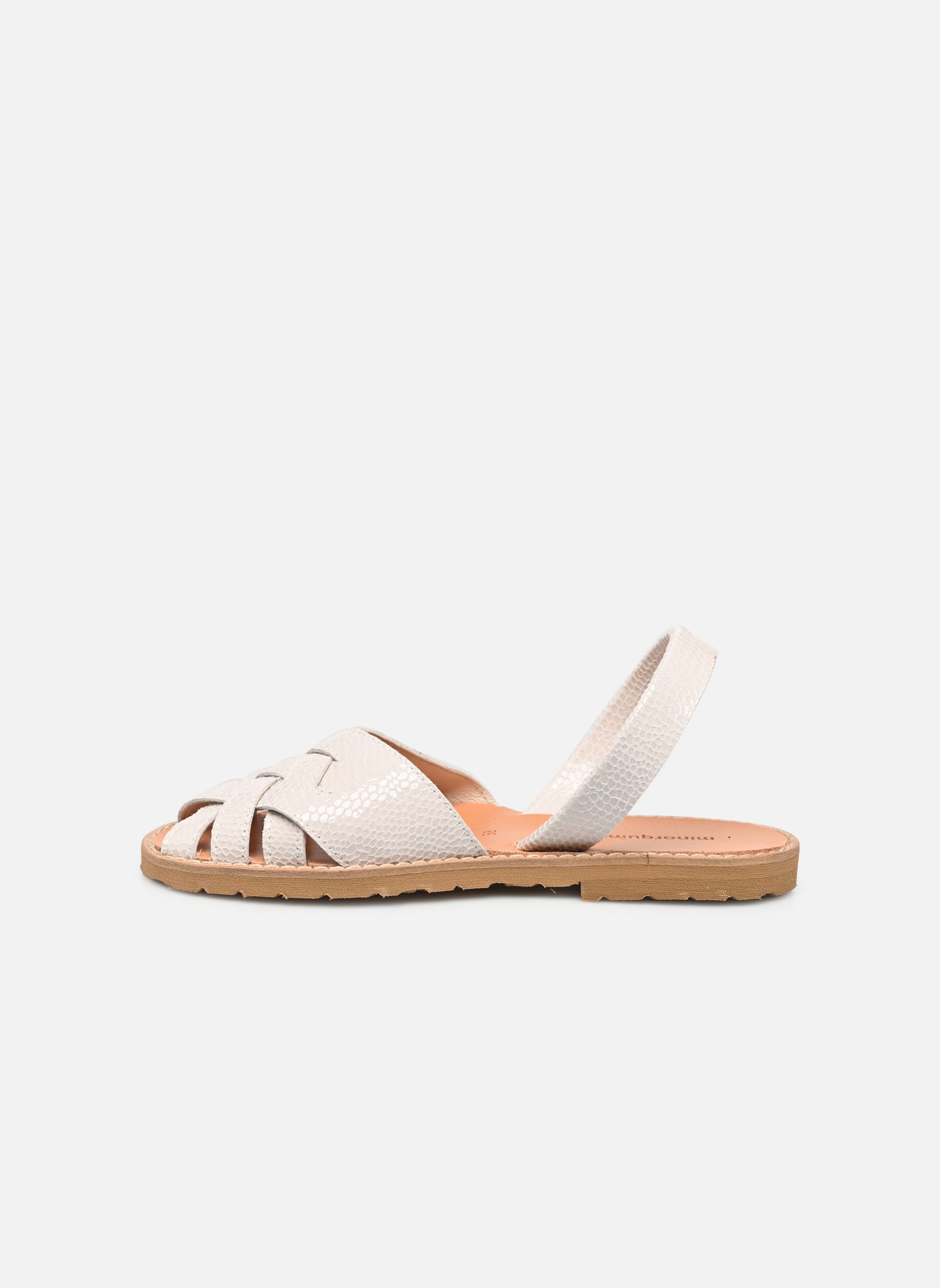 Sandalias planas Avarca Compostelle Lézard mujer blanco Minorquines Sandalias planas Avarca Compostelle Lézard mujer blanco BLANCO