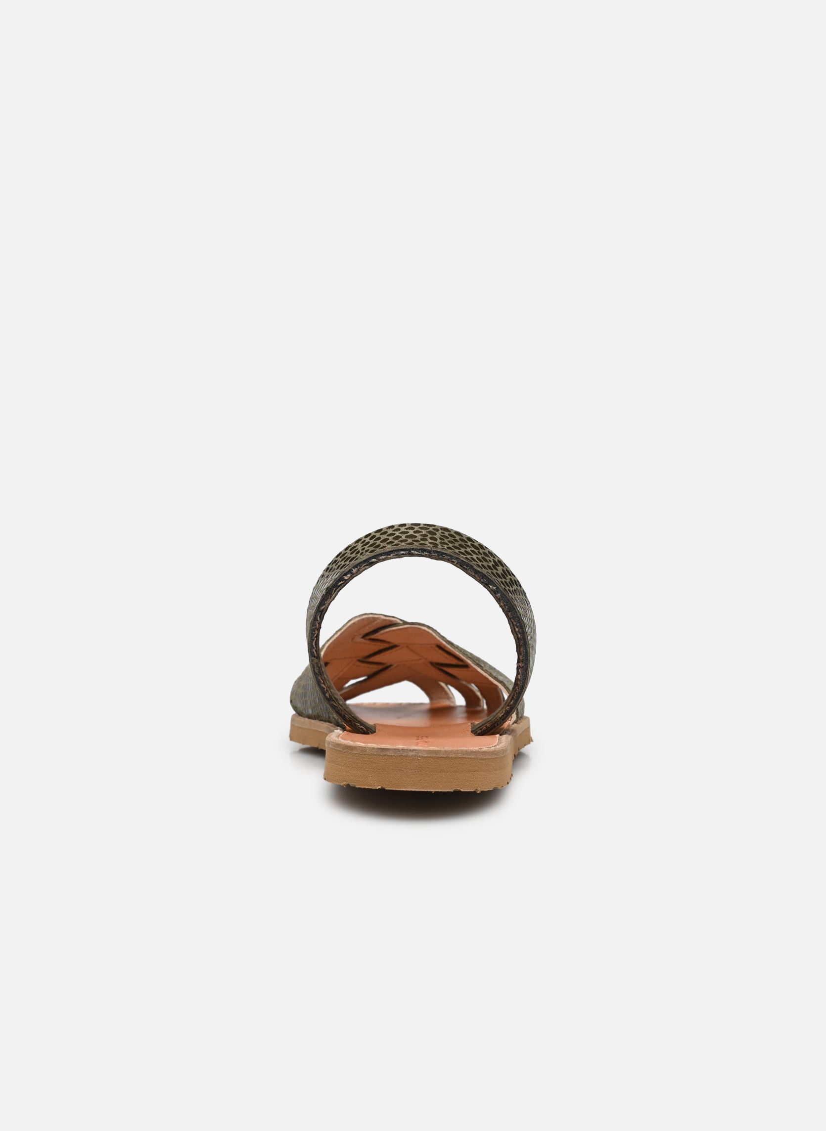 Sandalias planas Avarca Compostelle Lézard mujer verde Minorquines Sandalias planas Avarca Compostelle Lézard mujer verde OLIVA