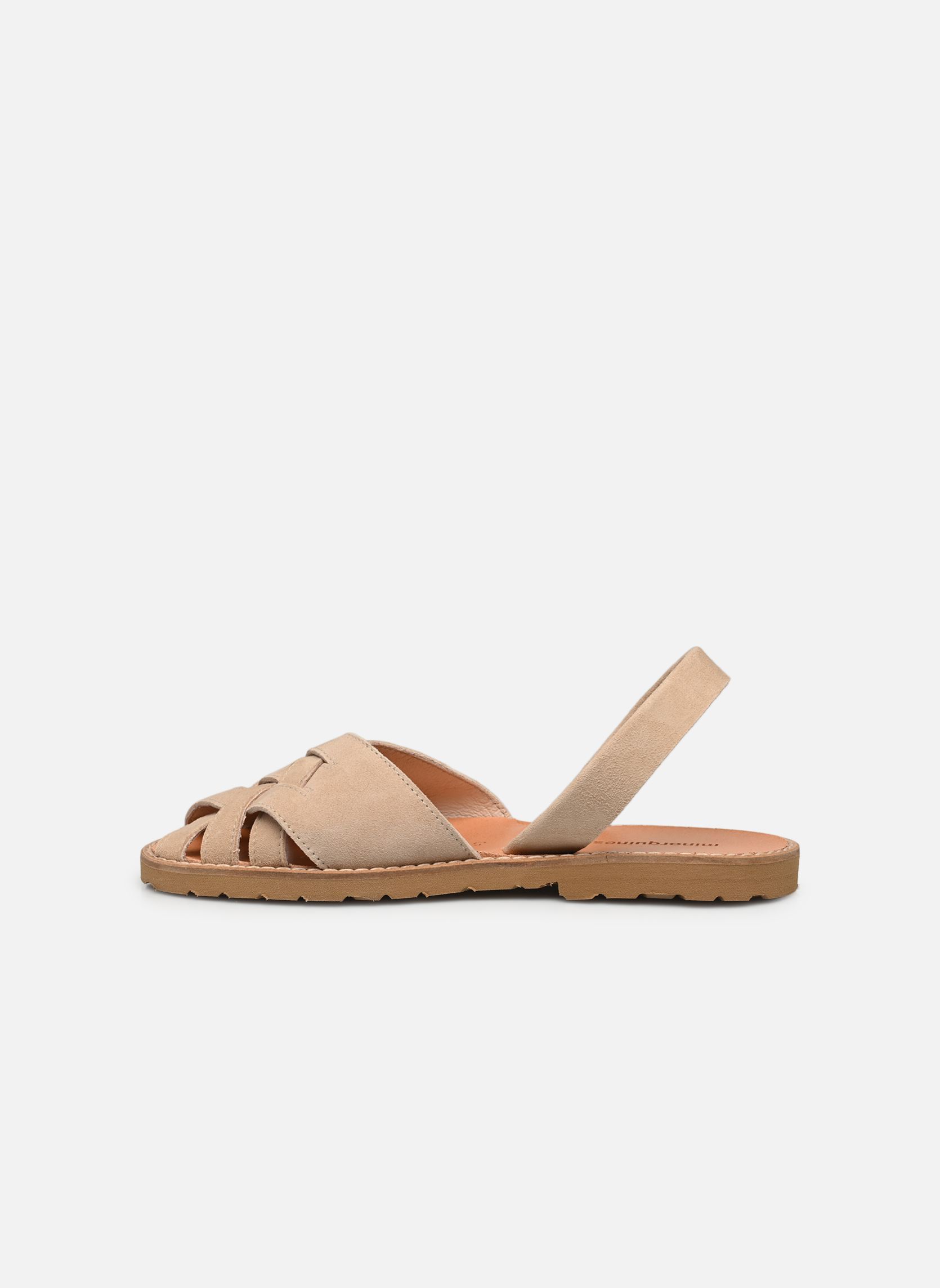 Platte sandalen Avarca Compostelle Daim dames beige Minorquines Platte sandalen Avarca Compostelle Daim dames beige TAUPE