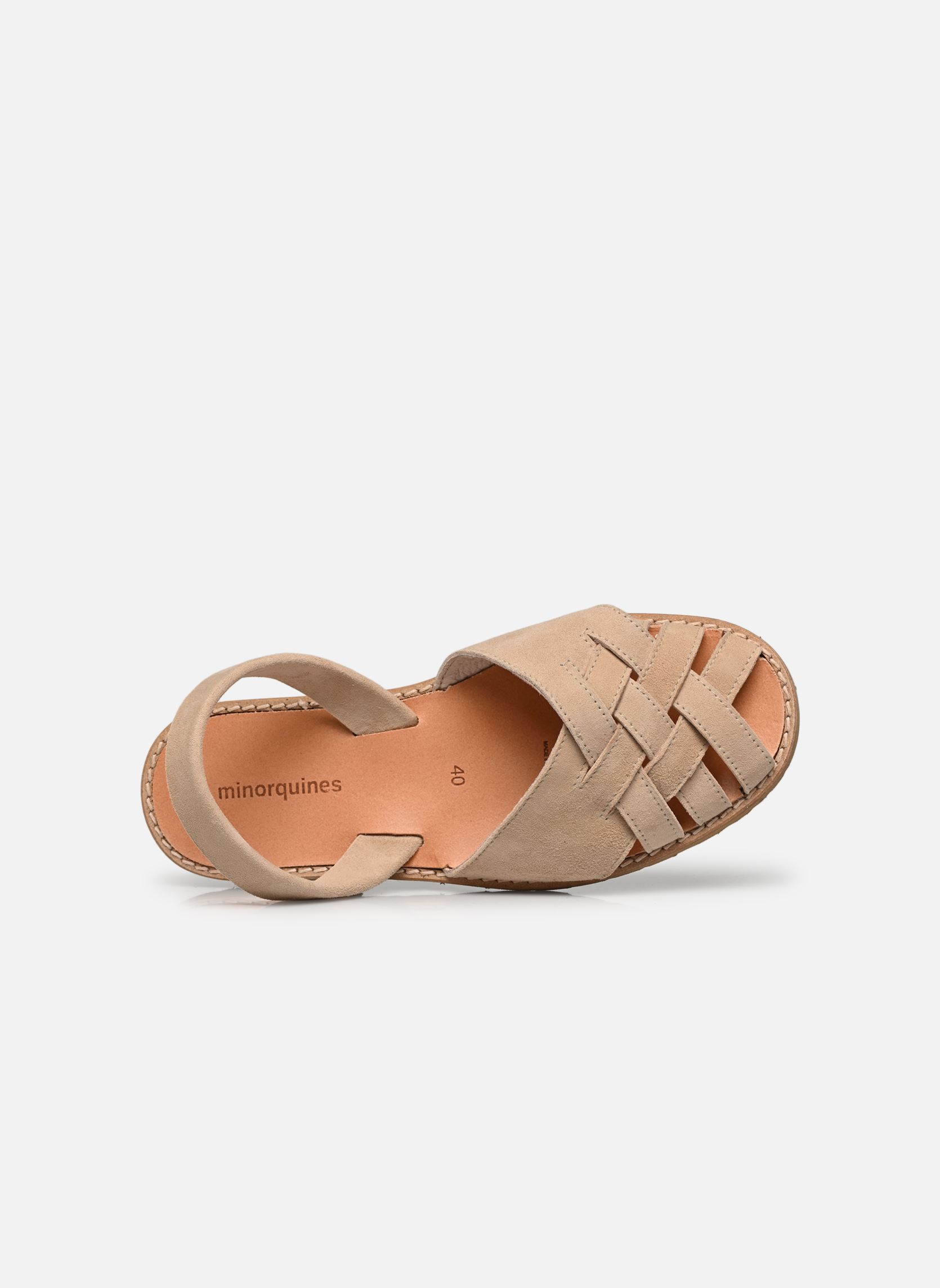 Platte sandalen Avarca Compostelle Daim dames beige Minorquines Platte sandalen Avarca Compostelle Daim dames beige TAUPE