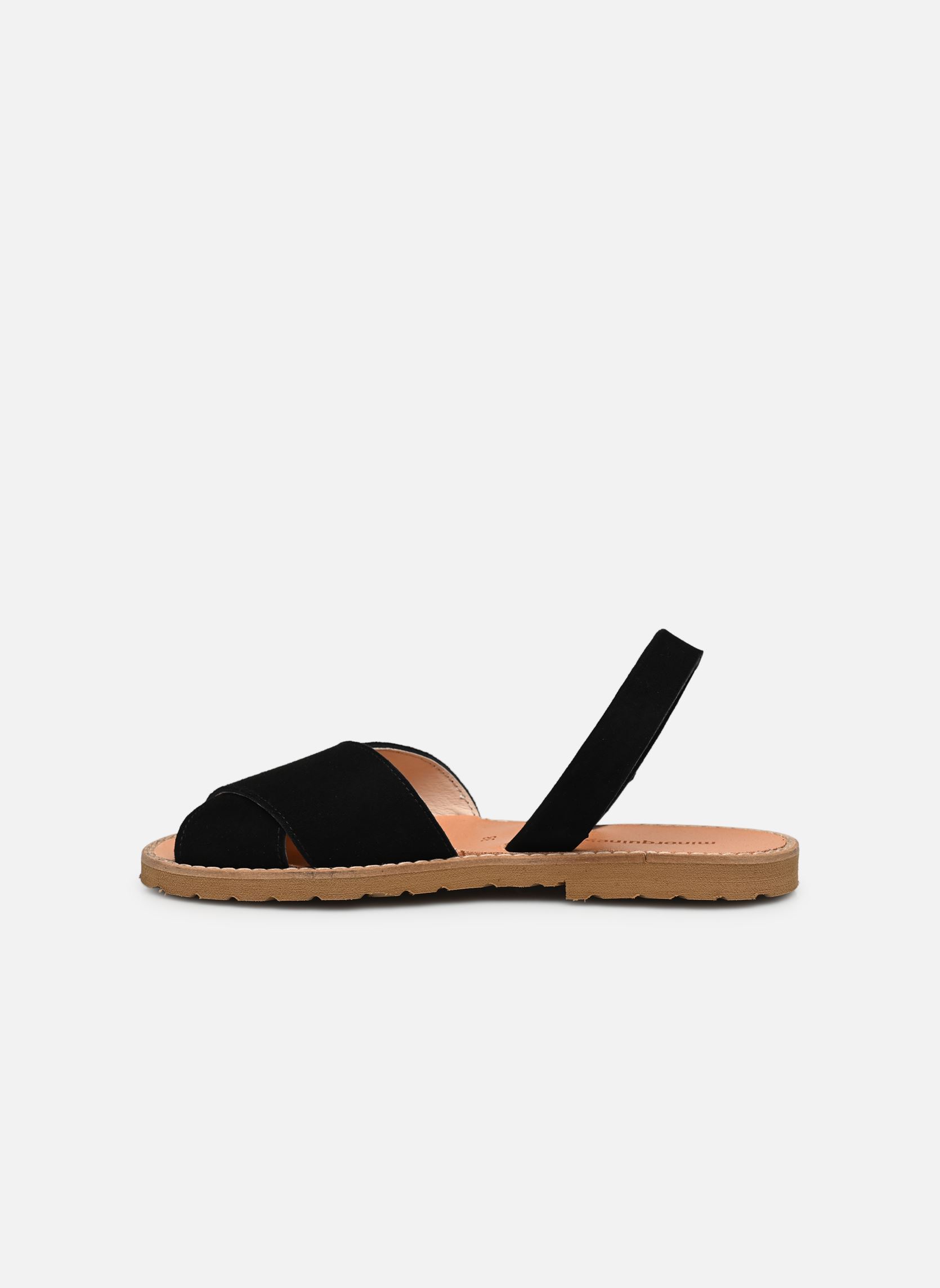 Flache Sandalen Avarca Cala Daim damen schwarz Minorquines Flache Sandalen Avarca Cala Daim damen schwarz NEGRO