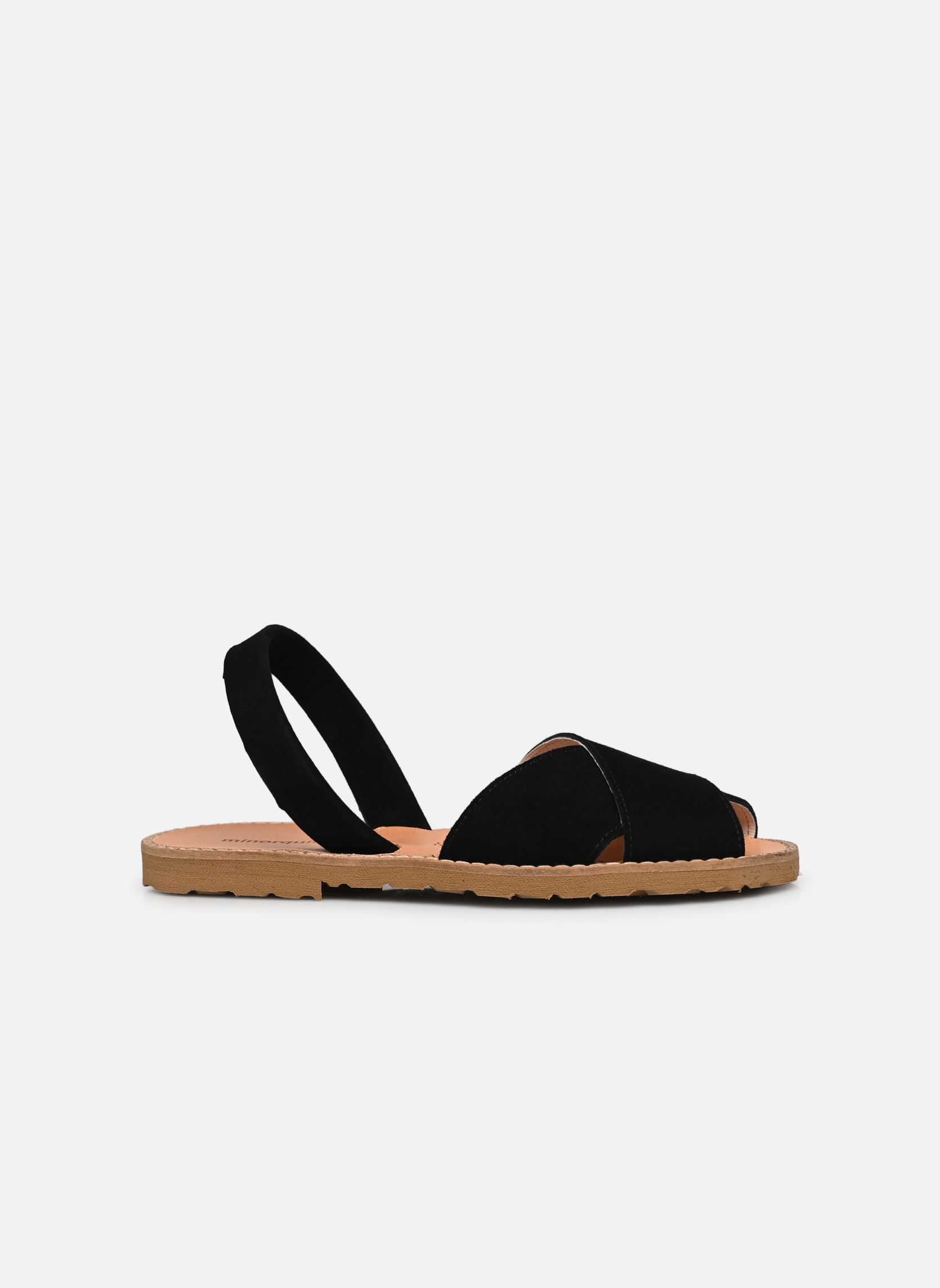 Flache Sandalen Avarca Cala Daim damen schwarz Minorquines Flache Sandalen Avarca Cala Daim damen schwarz NEGRO