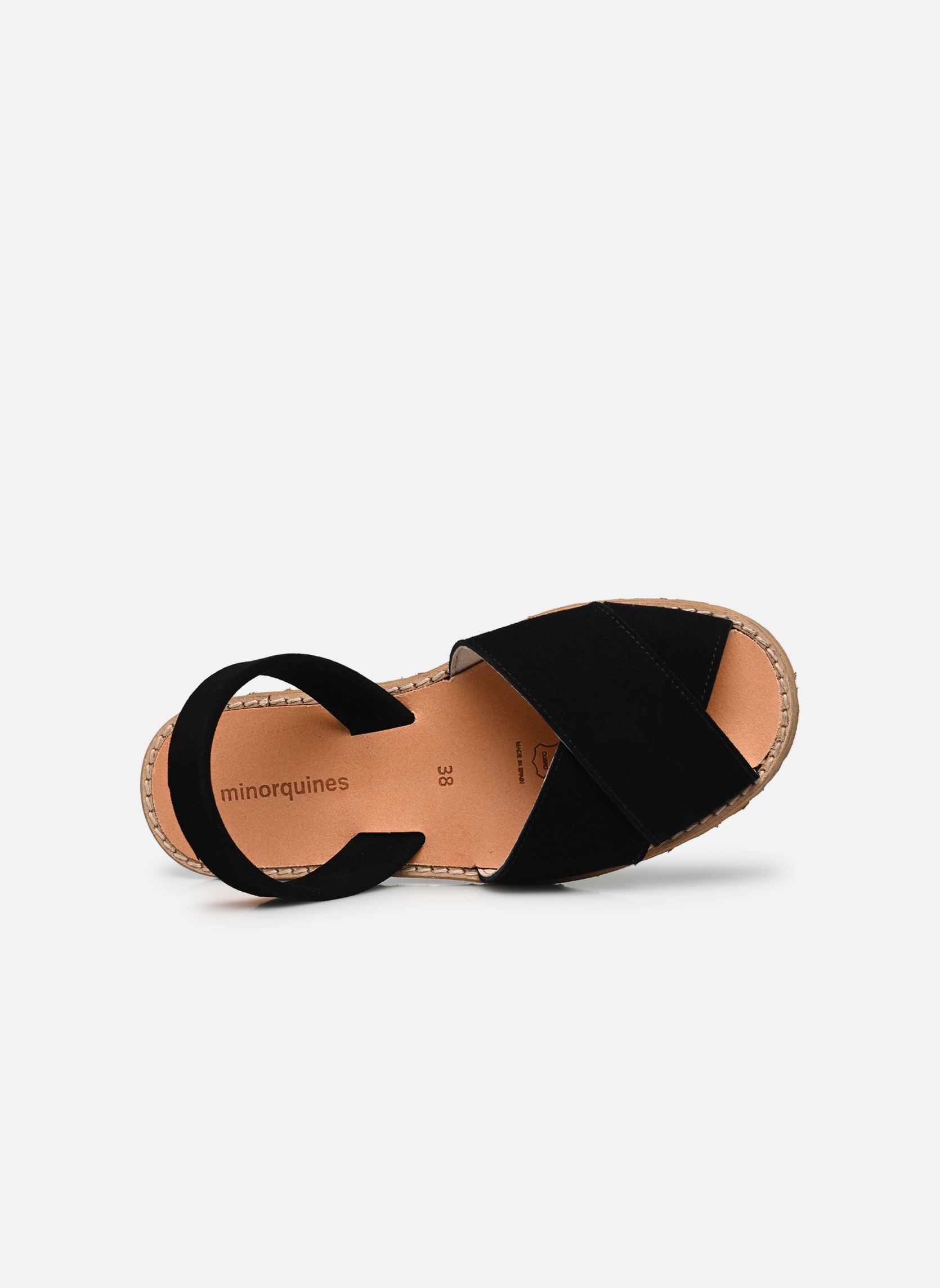Flache Sandalen Avarca Cala Daim damen schwarz Minorquines Flache Sandalen Avarca Cala Daim damen schwarz NEGRO