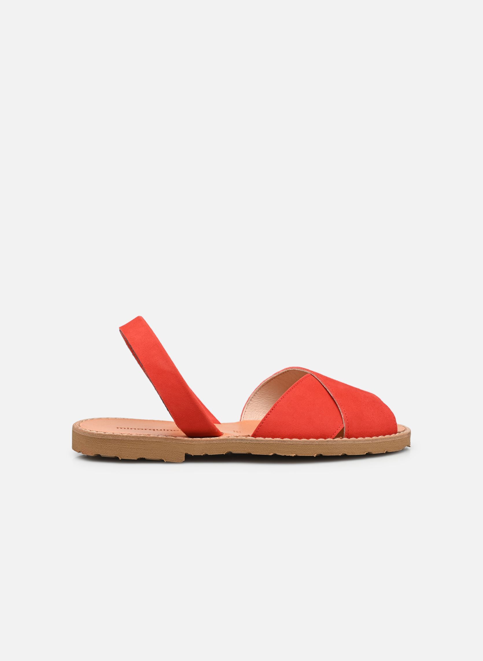 Sandales plates Avarca Cala Daim femme rouge Minorquines Sandales plates Avarca Cala Daim femme rouge LIPS