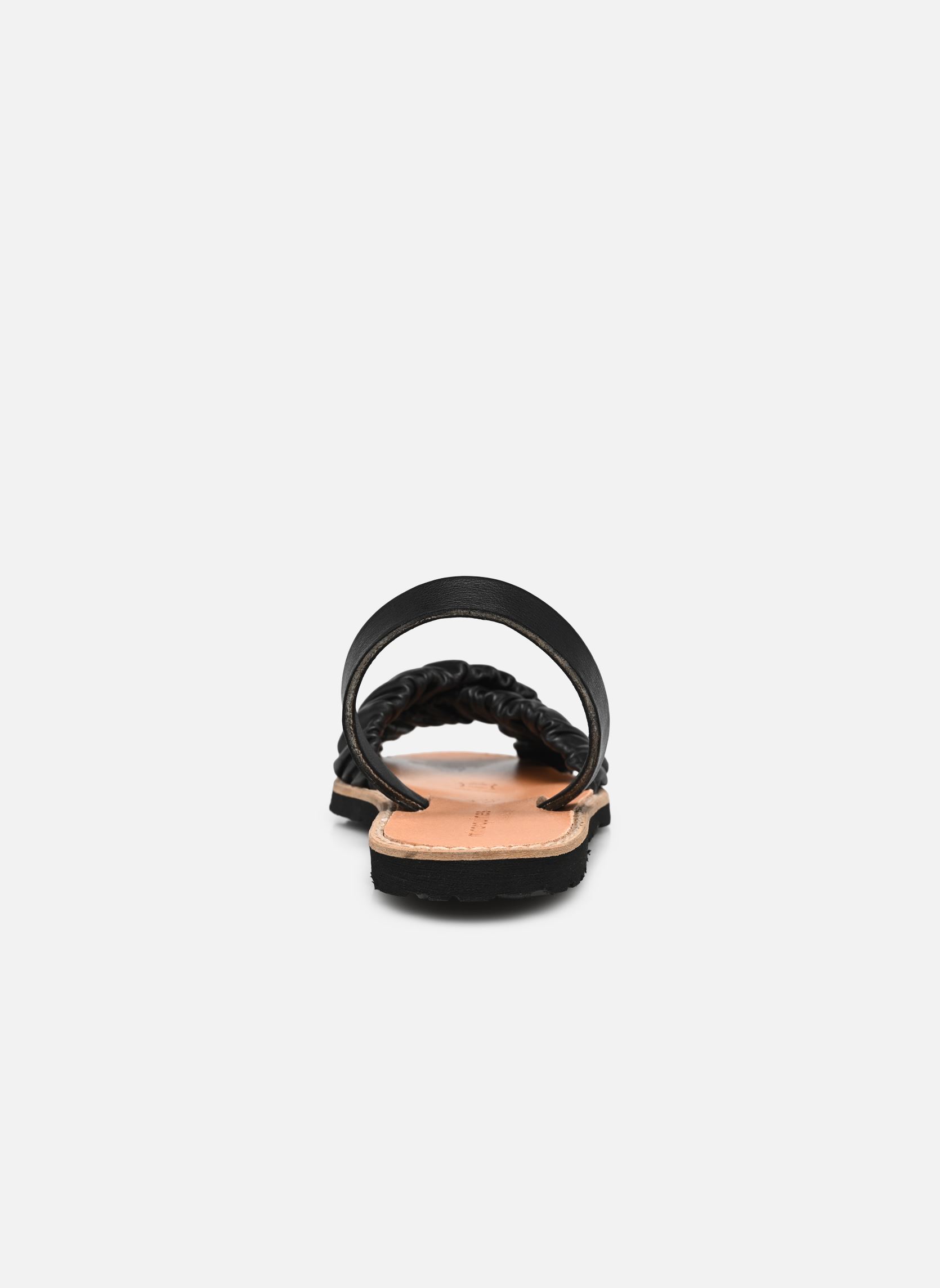 Sandalias planas Avarca Illueca Cuir mujer negro Minorquines Sandalias planas Avarca Illueca Cuir mujer negro NEGRO