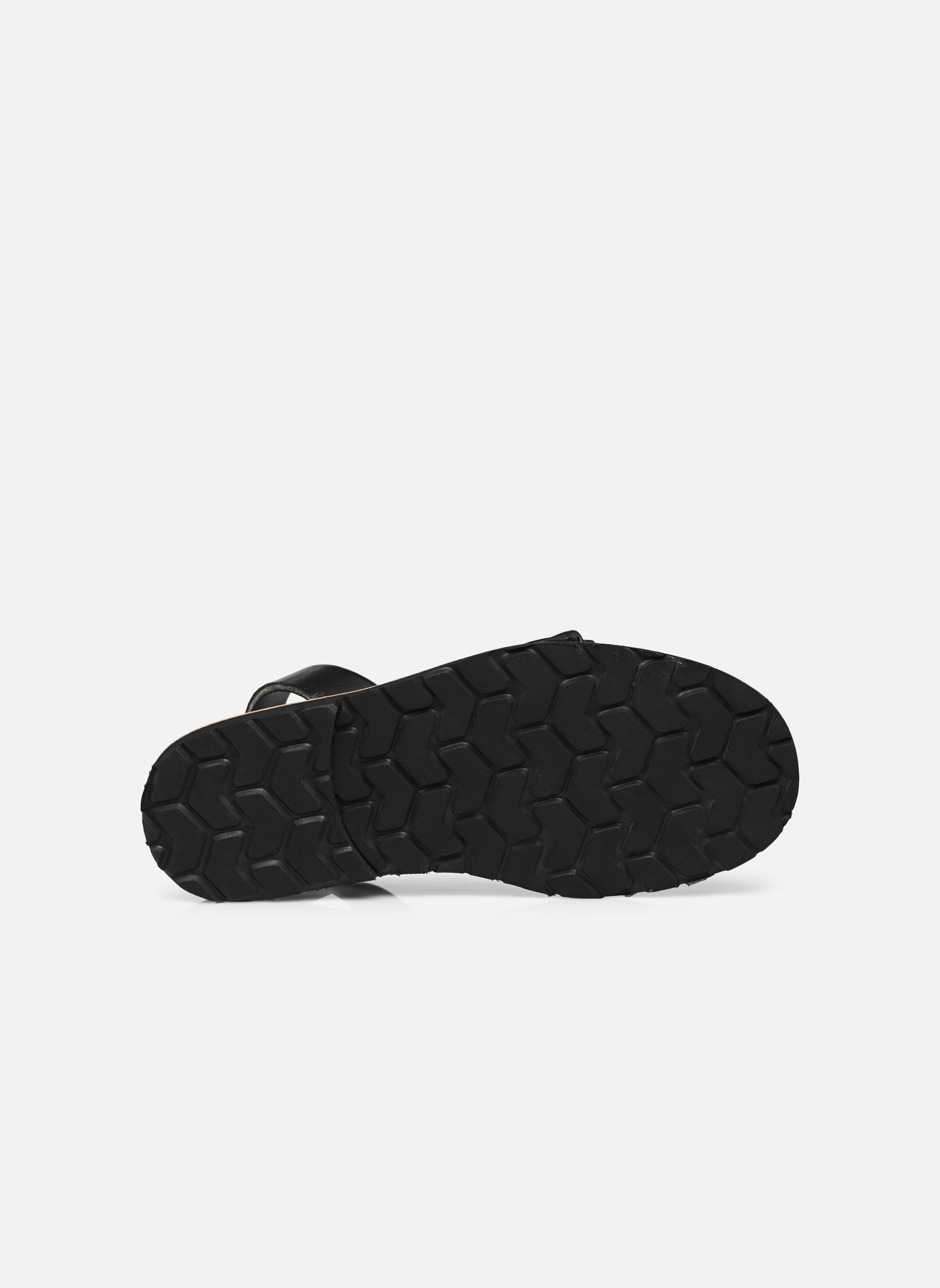 Sandalias planas Avarca Illueca Cuir mujer negro Minorquines Sandalias planas Avarca Illueca Cuir mujer negro NEGRO