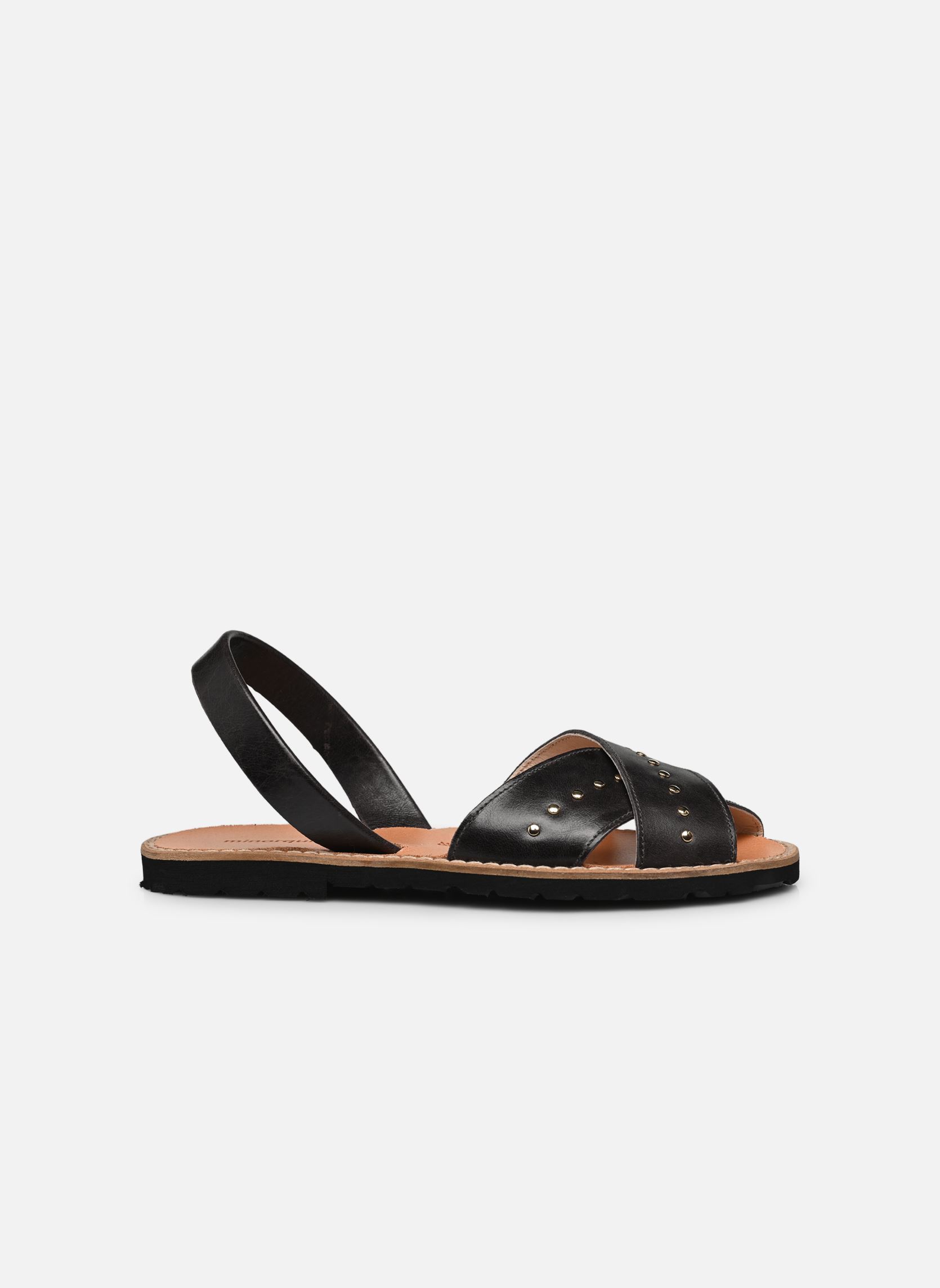 Sandalias planas Avarca Rock Cuir Vintage mujer negro Minorquines Sandalias planas Avarca Rock Cuir Vintage mujer negro DARK GREY