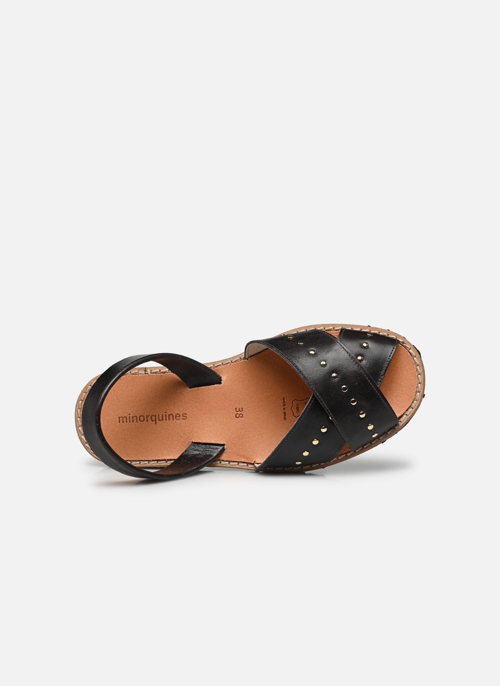Sandalias planas Avarca Rock Cuir Vintage mujer negro Minorquines Sandalias planas Avarca Rock Cuir Vintage mujer negro DARK GREY