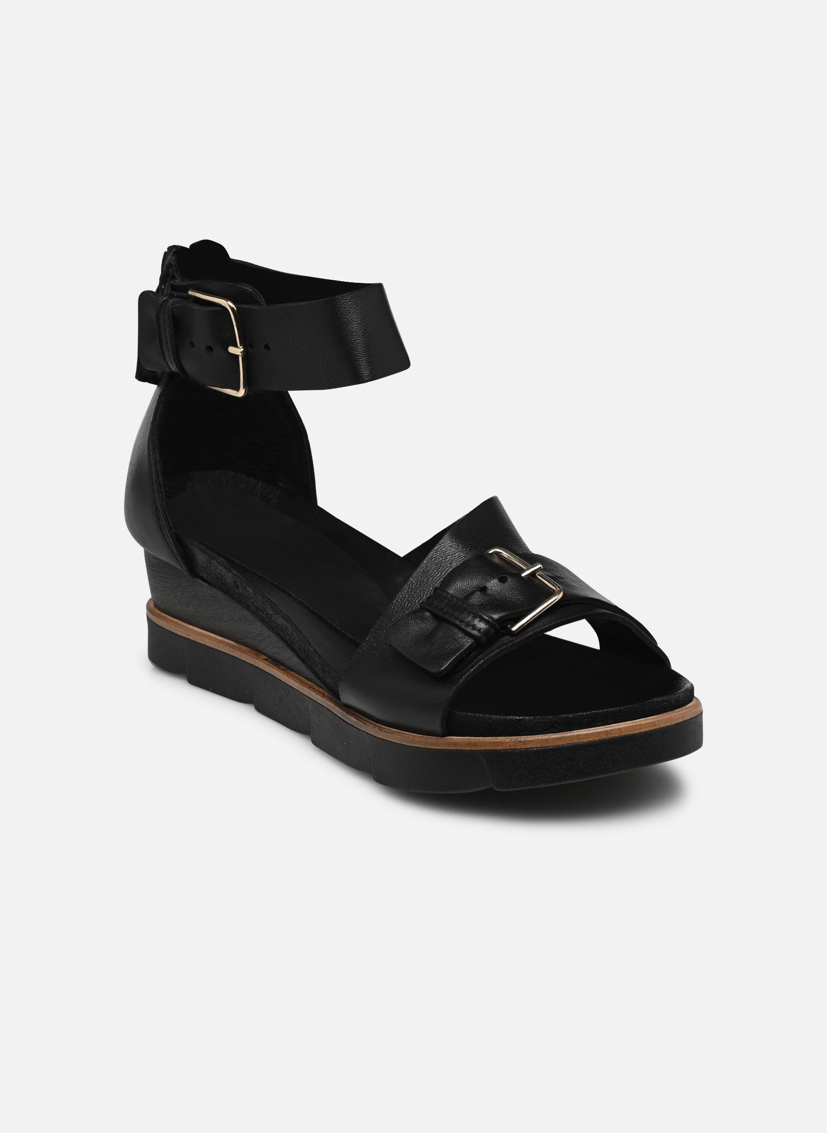Sandalen met sleehak en plateau TAPASITA T38001 dames zwart Mjus Sandalen met sleehak en plateau TAPASITA T38001 dames zwart Nero