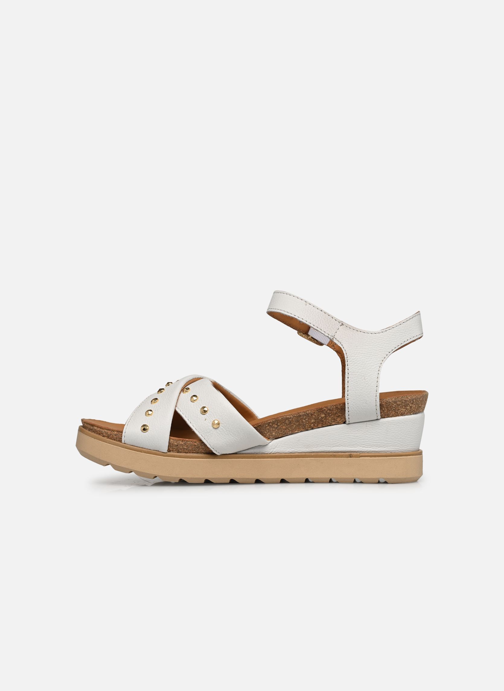 Sandalen met sleehak en plateau TAPPY L16008 dames wit Mjus Sandalen met sleehak en plateau TAPPY L16008 dames wit Bianco