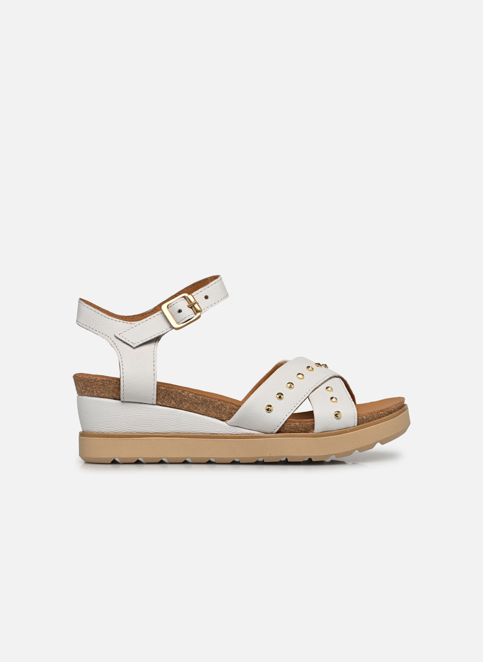 Sandalen met sleehak en plateau TAPPY L16008 dames wit Mjus Sandalen met sleehak en plateau TAPPY L16008 dames wit Bianco