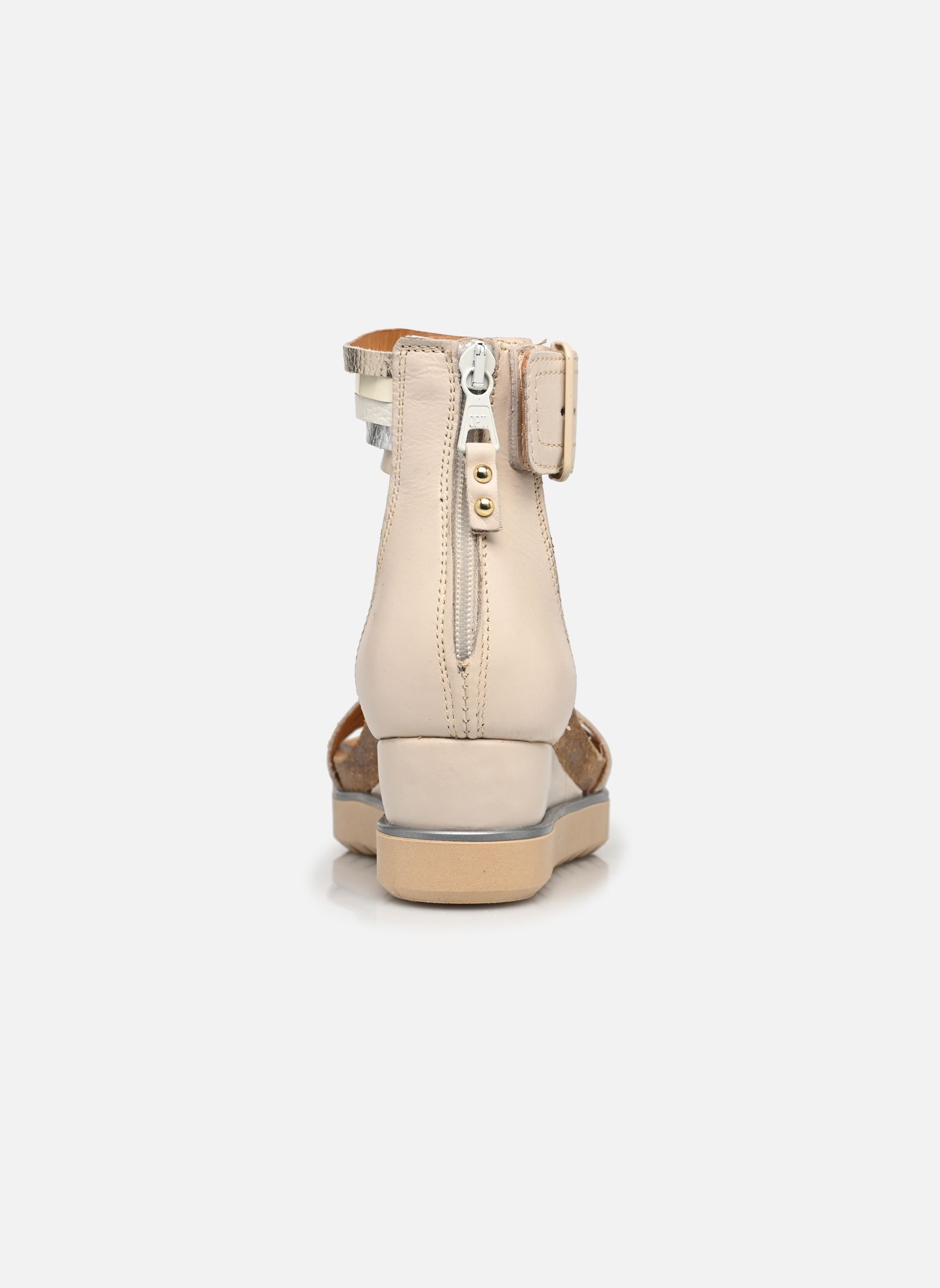 Keil- und Plateausandalen TAPPY L16005 damen weiß Mjus Keil- und Plateausandalen TAPPY L16005 damen weiß Latte+Argento+Panna+Bianco+Pla