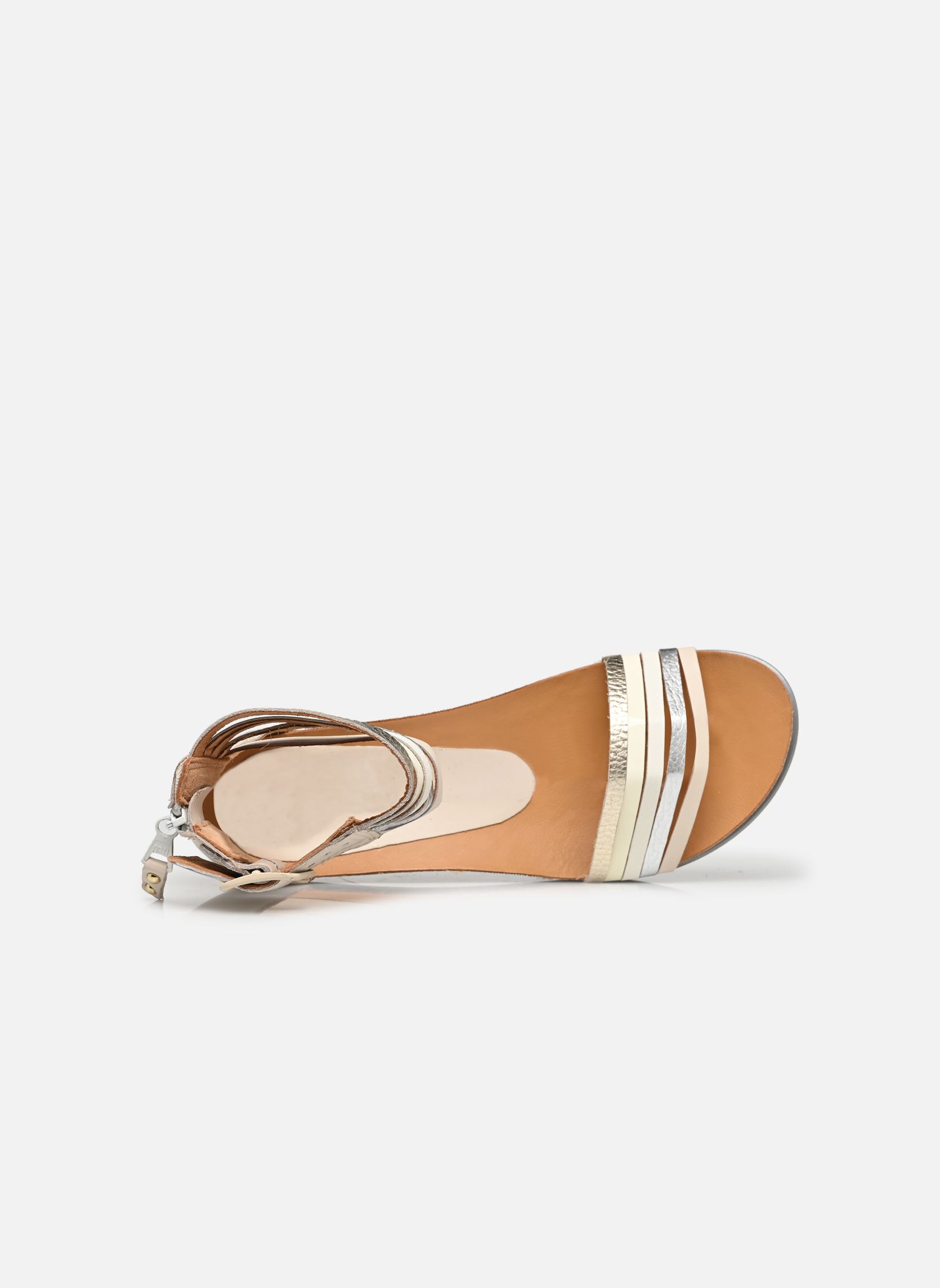 Keil- und Plateausandalen TAPPY L16005 damen weiß Mjus Keil- und Plateausandalen TAPPY L16005 damen weiß Latte+Argento+Panna+Bianco+Pla