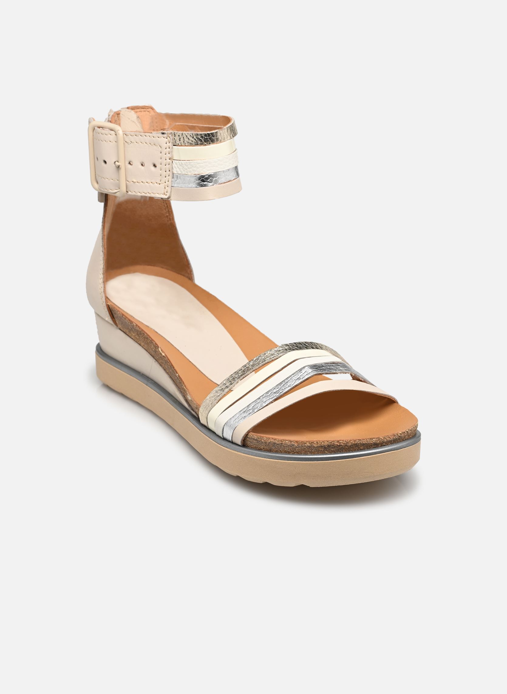 Keil- und Plateausandalen TAPPY L16005 damen weiß Mjus Keil- und Plateausandalen TAPPY L16005 damen weiß Latte+Argento+Panna+Bianco+Pla