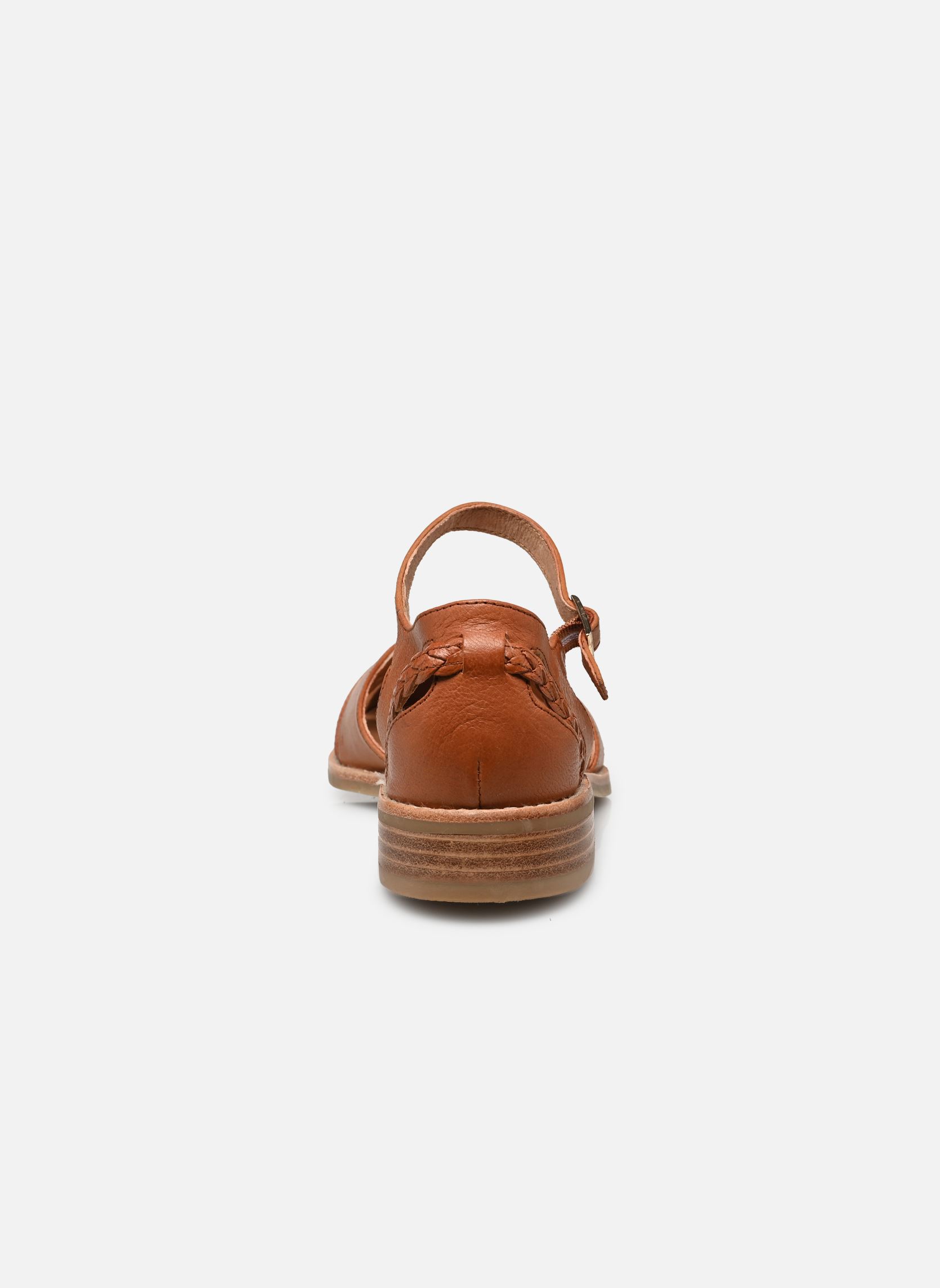 Sandales plates Jinette femme marron Karston Sandales plates Jinette femme marron Camel