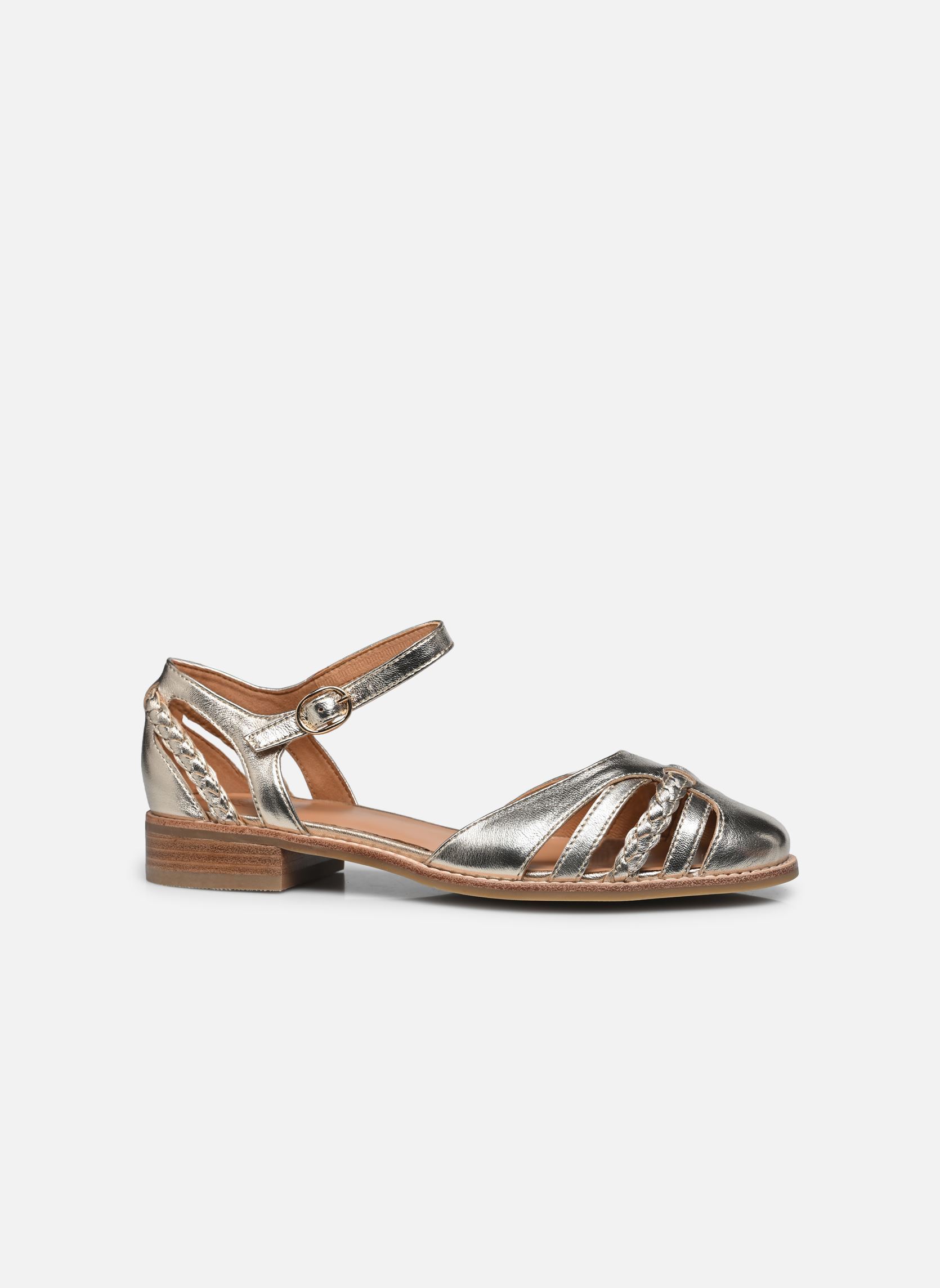 Platte sandalen Jinette dames goud en brons Karston Platte sandalen Jinette dames goud en brons Platine