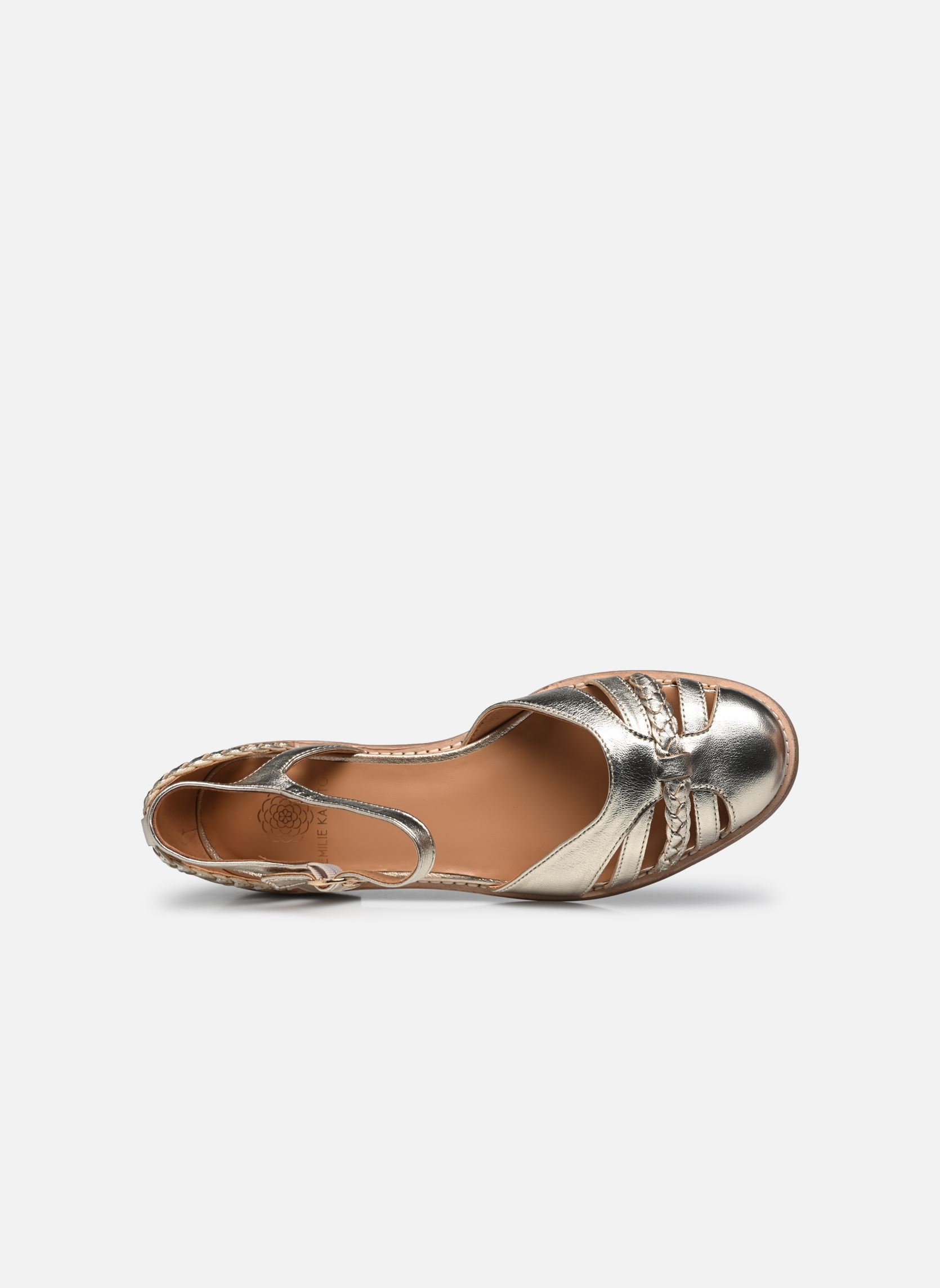 Platte sandalen Jinette dames goud en brons Karston Platte sandalen Jinette dames goud en brons Platine