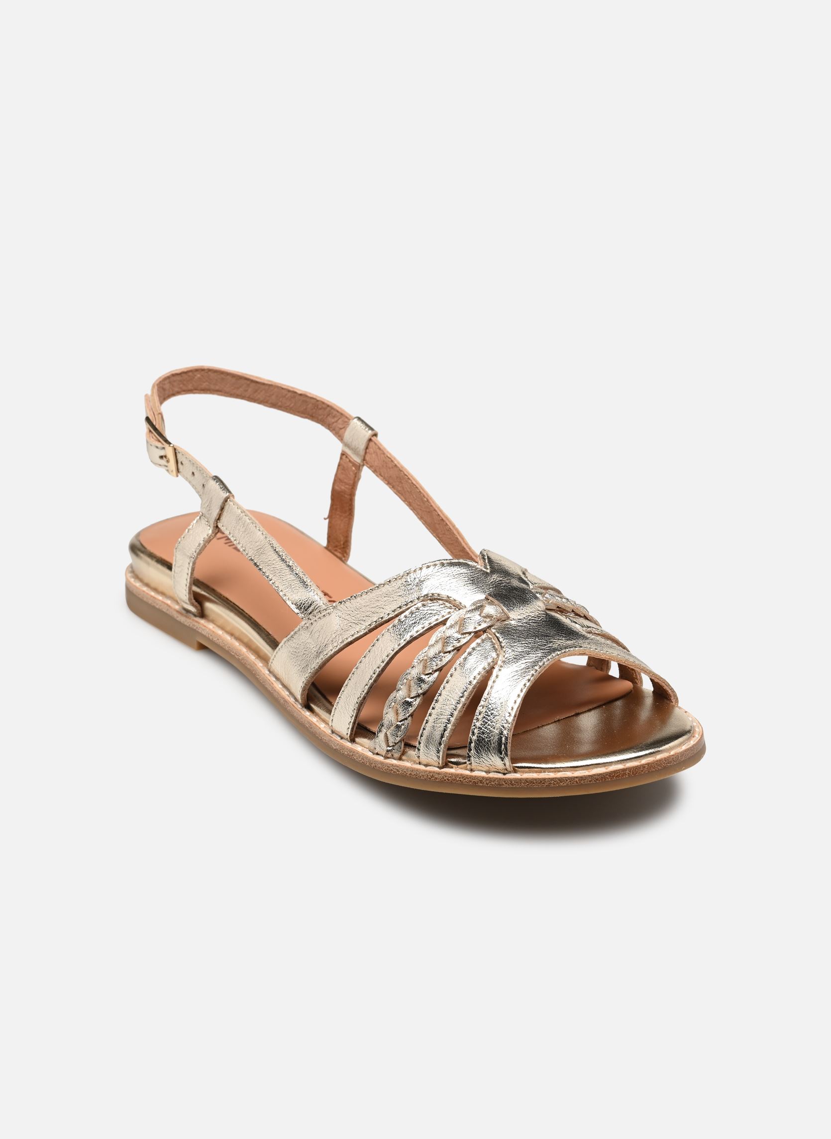 Platte sandalen Sorena dames zilver Karston Platte sandalen Sorena dames zilver Platine