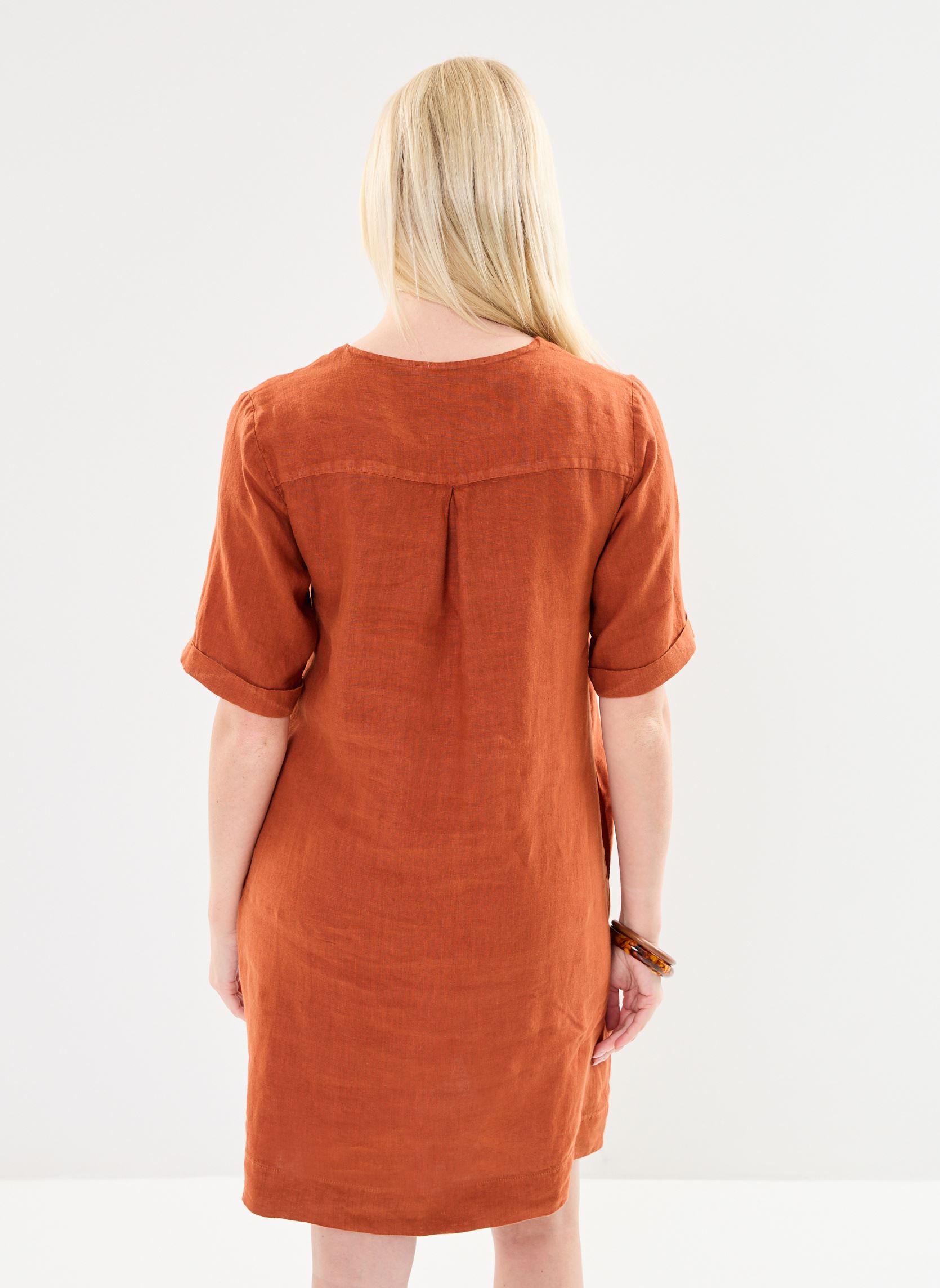 Robes FH-RO-VALETTE-L femme marron La Fée Maraboutée Robes FH-RO-VALETTE-L femme marron COGNAC