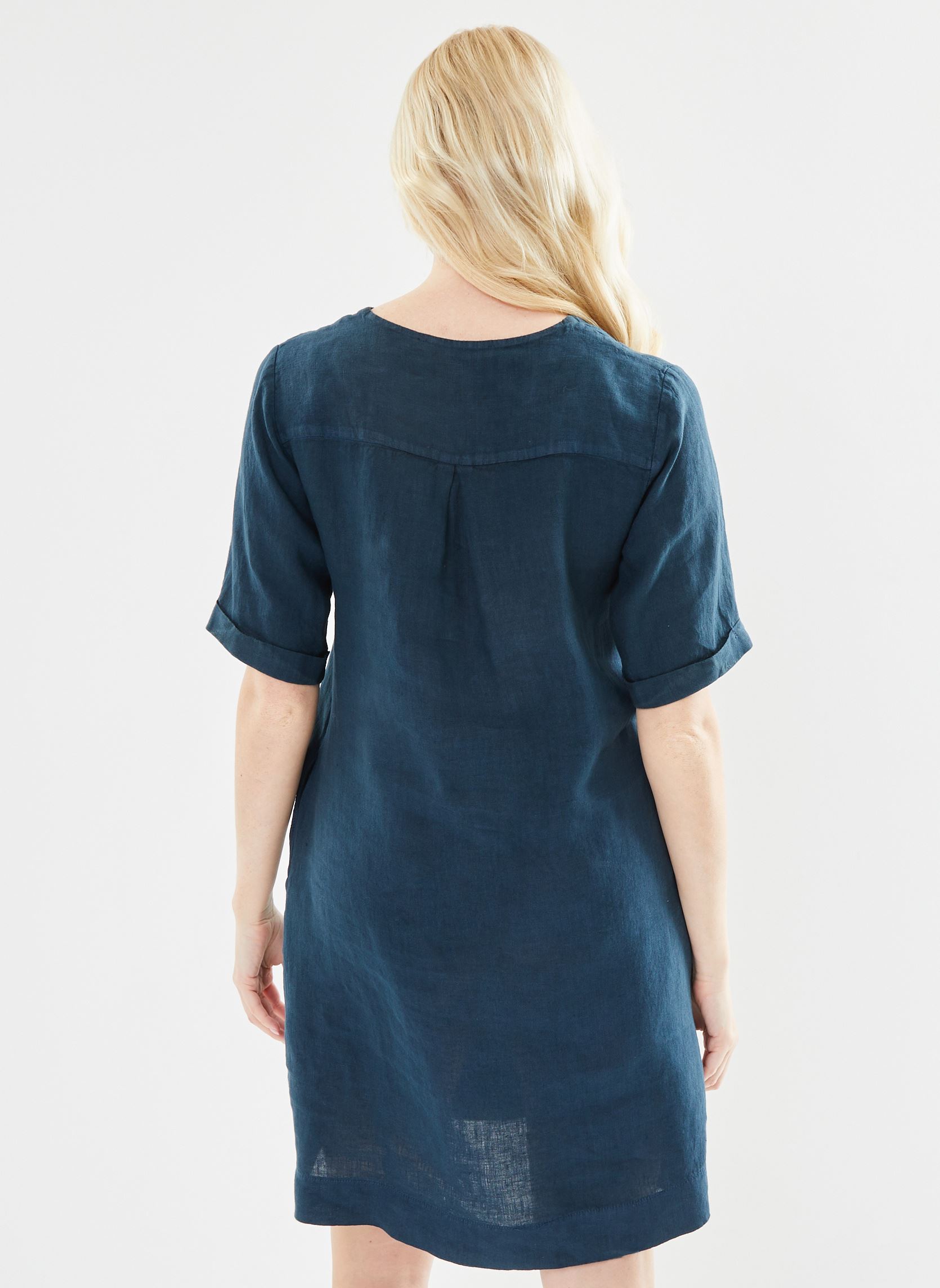 Robes FH-RO-VALETTE-L femme bleu La Fée Maraboutée Robes FH-RO-VALETTE-L femme bleu PETROLE