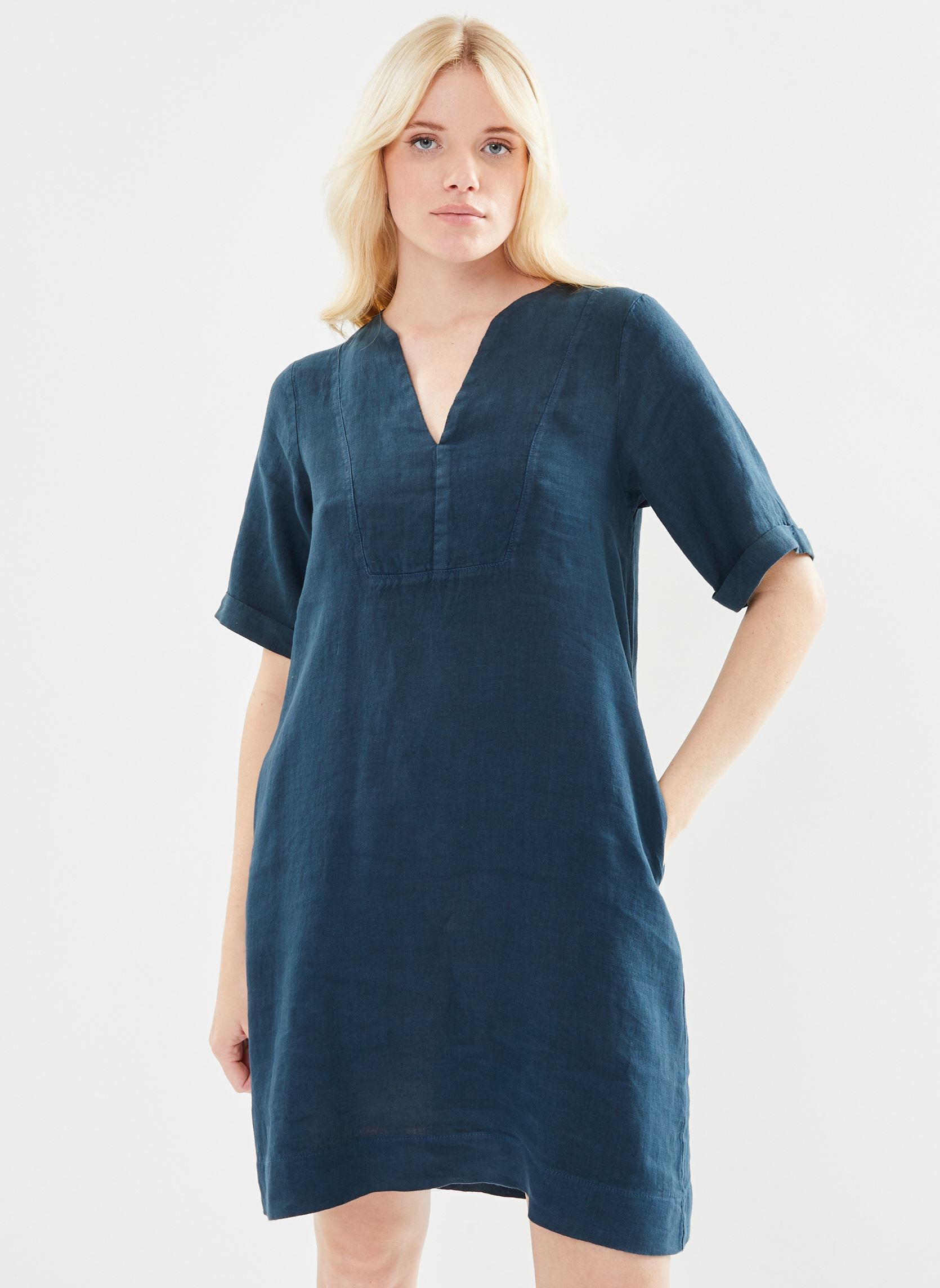 Robes FH-RO-VALETTE-L femme bleu La Fée Maraboutée Robes FH-RO-VALETTE-L femme bleu PETROLE
