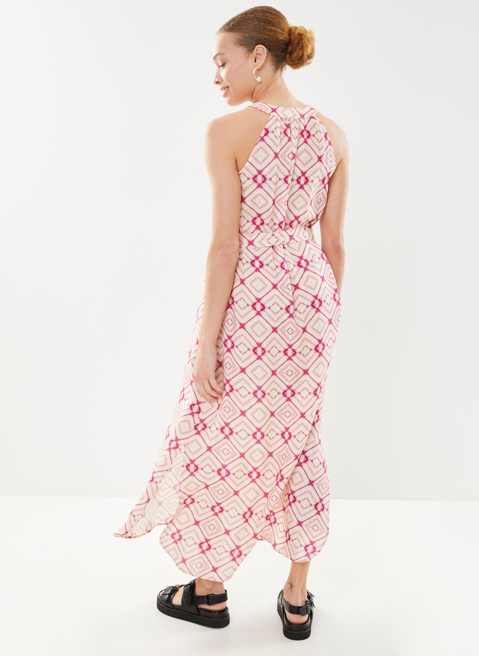 Vestidos largos FH-RO-PARAFE-L mujer rosa La Fée Maraboutée Vestidos largos FH-RO-PARAFE-L mujer rosa ECRU / ROSE