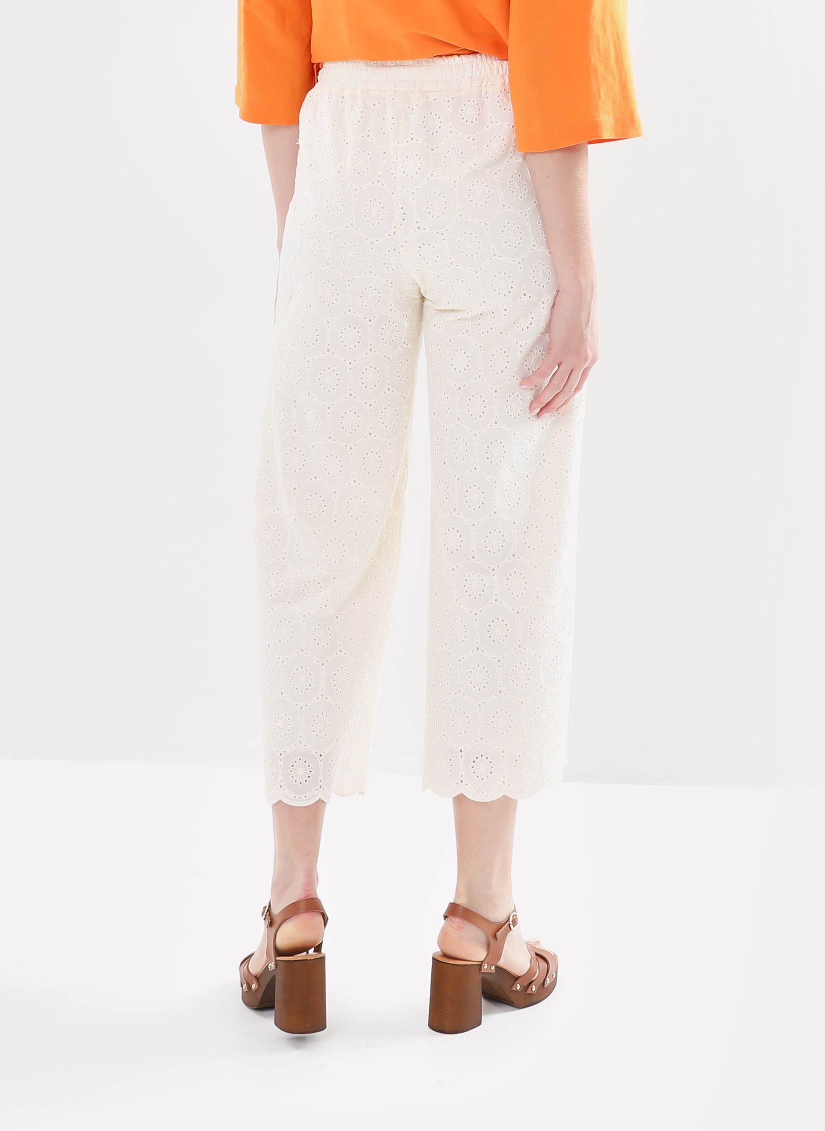 Pantalones anchos FH-PA-VANZAC-R mujer blanco La Fée Maraboutée Pantalones anchos FH-PA-VANZAC-R mujer blanco ECRU