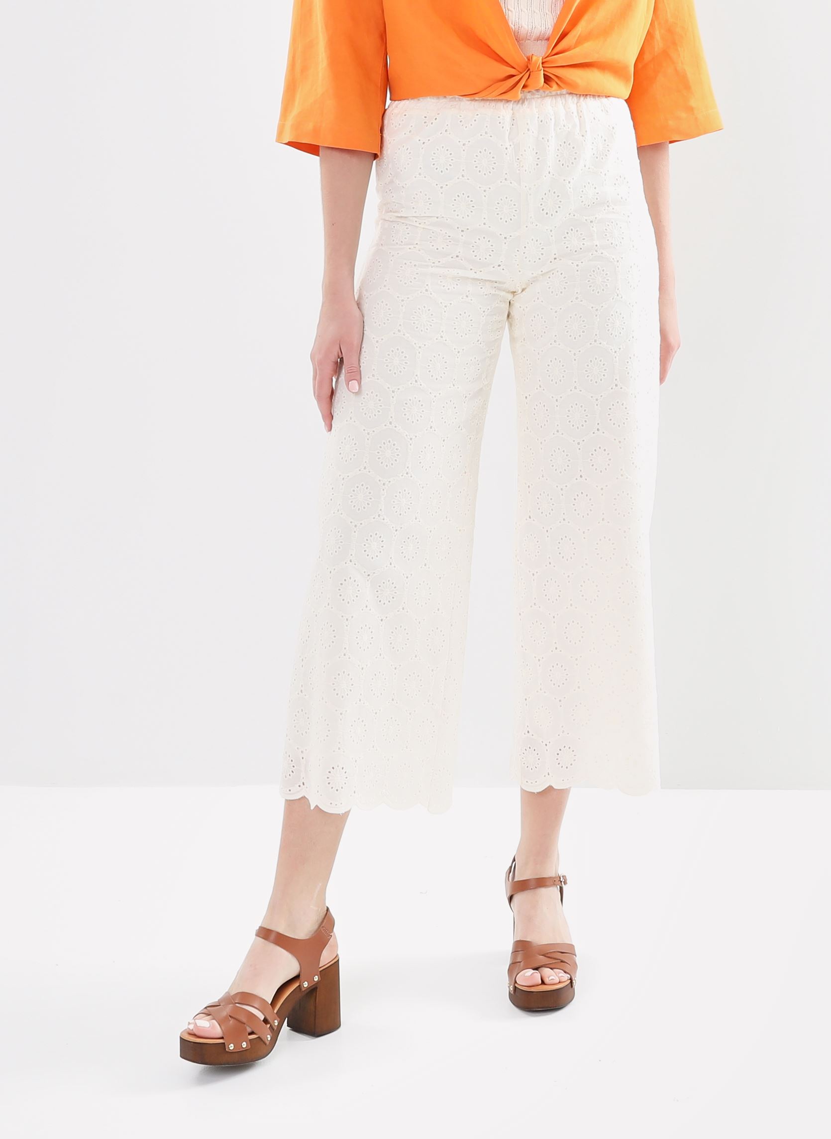 Pantalones anchos FH-PA-VANZAC-R mujer blanco La Fée Maraboutée Pantalones anchos FH-PA-VANZAC-R mujer blanco ECRU