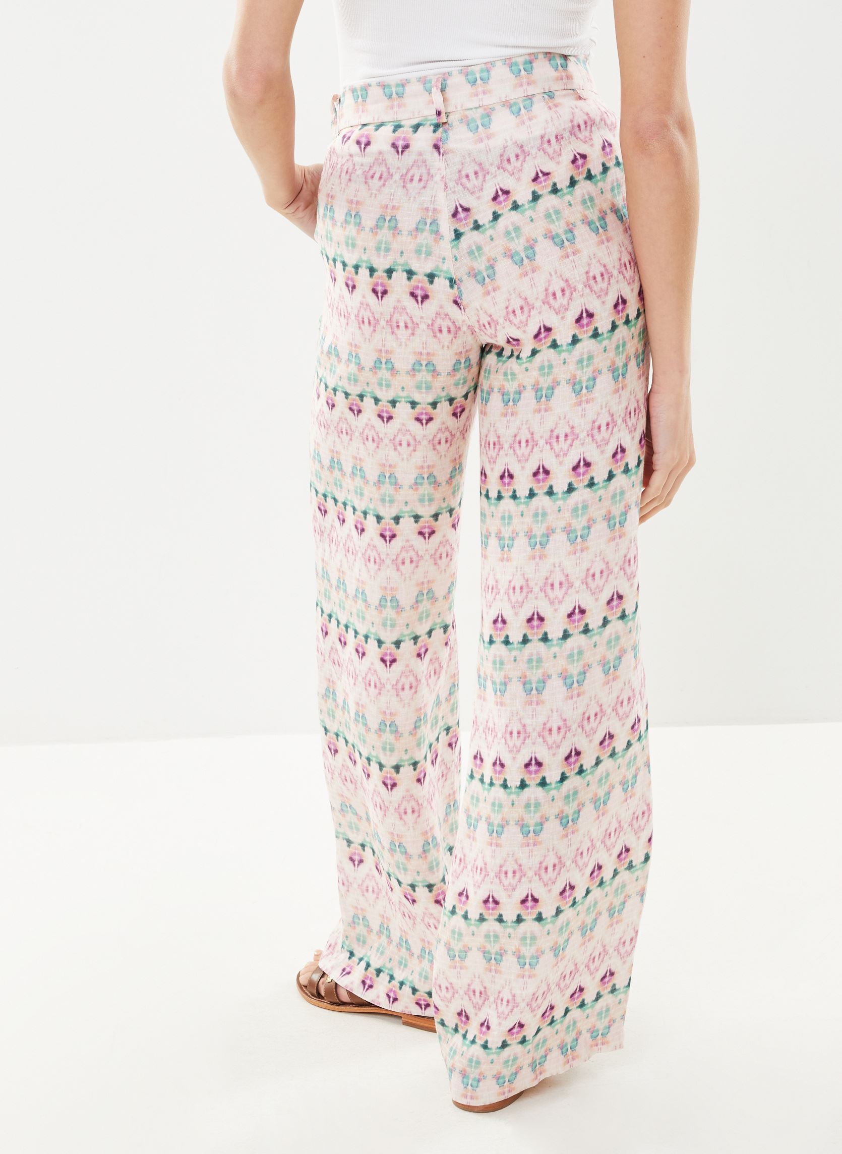 Pantalons larges FH-PA-BLANDIN-P femme multicolore La Fée Maraboutée Pantalons larges FH-PA-BLANDIN-P femme multicolore PALMERA