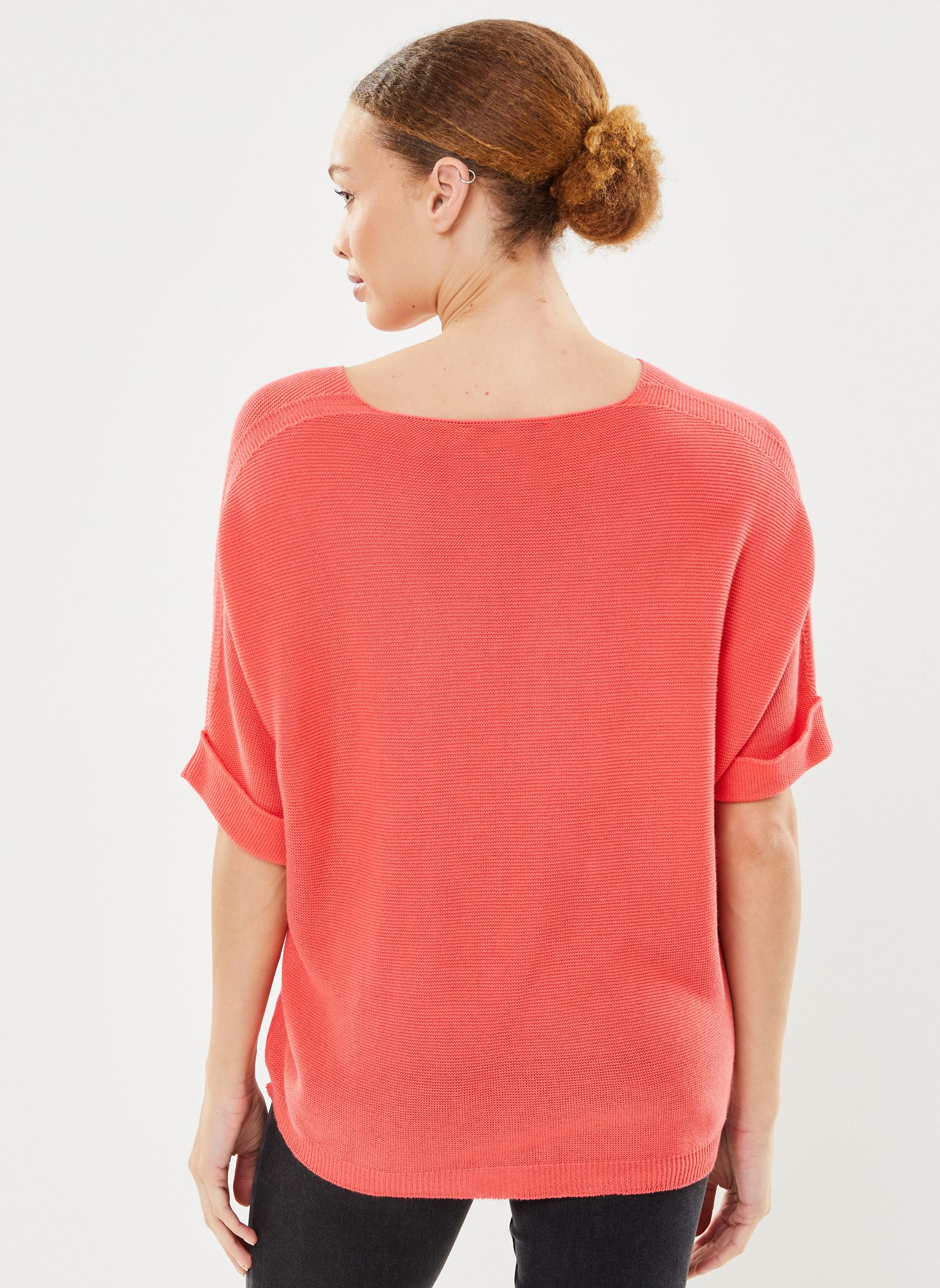 Kurzarm-T-Shirts FH-PU-DELTA-R damen orange La Fée Maraboutée Kurzarm-T-Shirts FH-PU-DELTA-R damen orange TAGADA