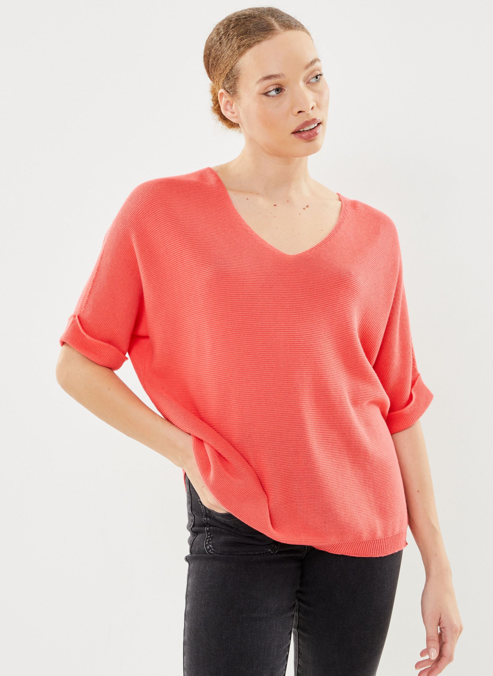 Kurzarm-T-Shirts FH-PU-DELTA-R damen orange La Fée Maraboutée Kurzarm-T-Shirts FH-PU-DELTA-R damen orange TAGADA