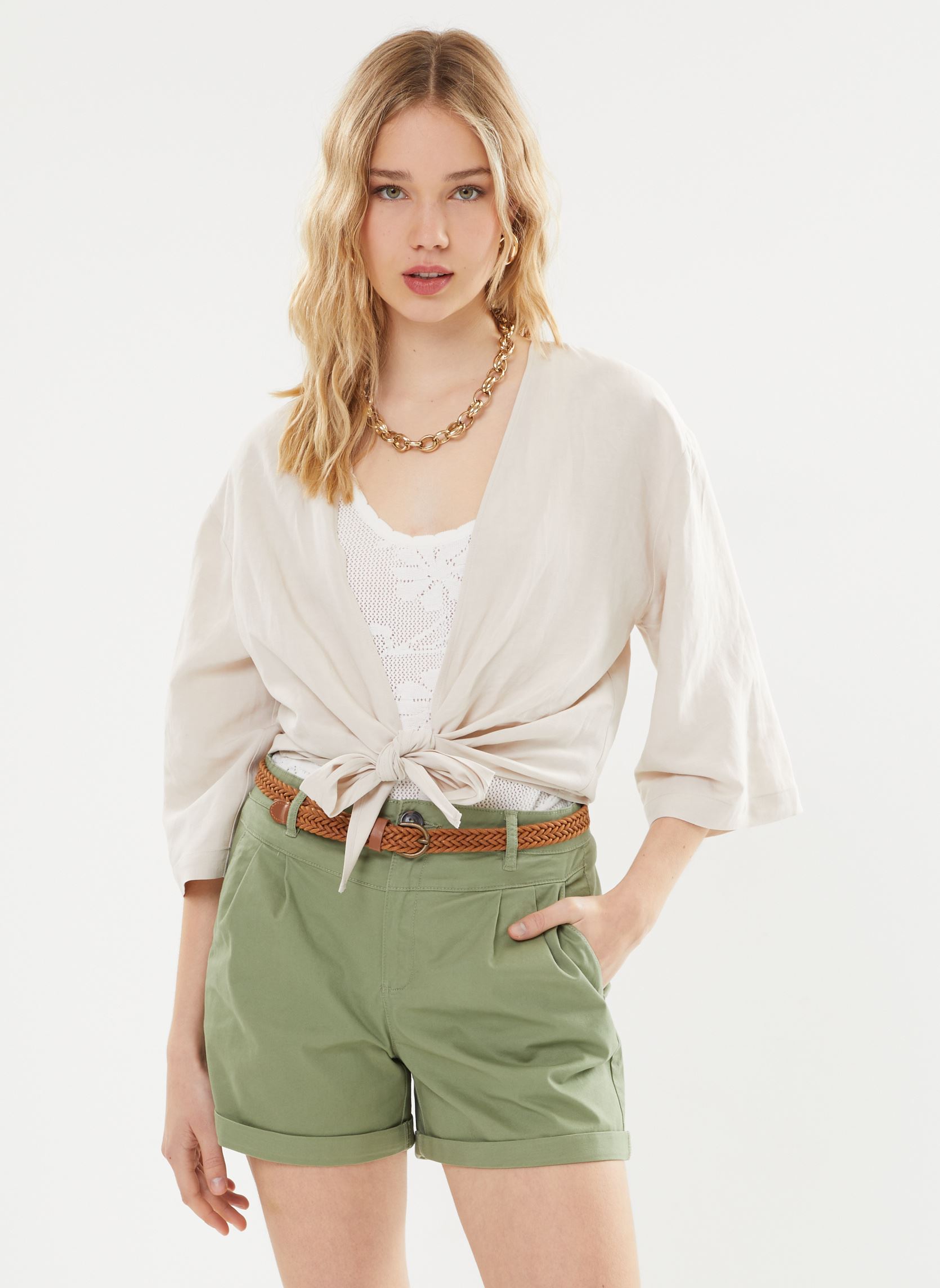 Blouses manches longues FH-TO-VITO-V femme blanc La Fée Maraboutée Blouses manches longues FH-TO-VITO-V femme blanc ECRU