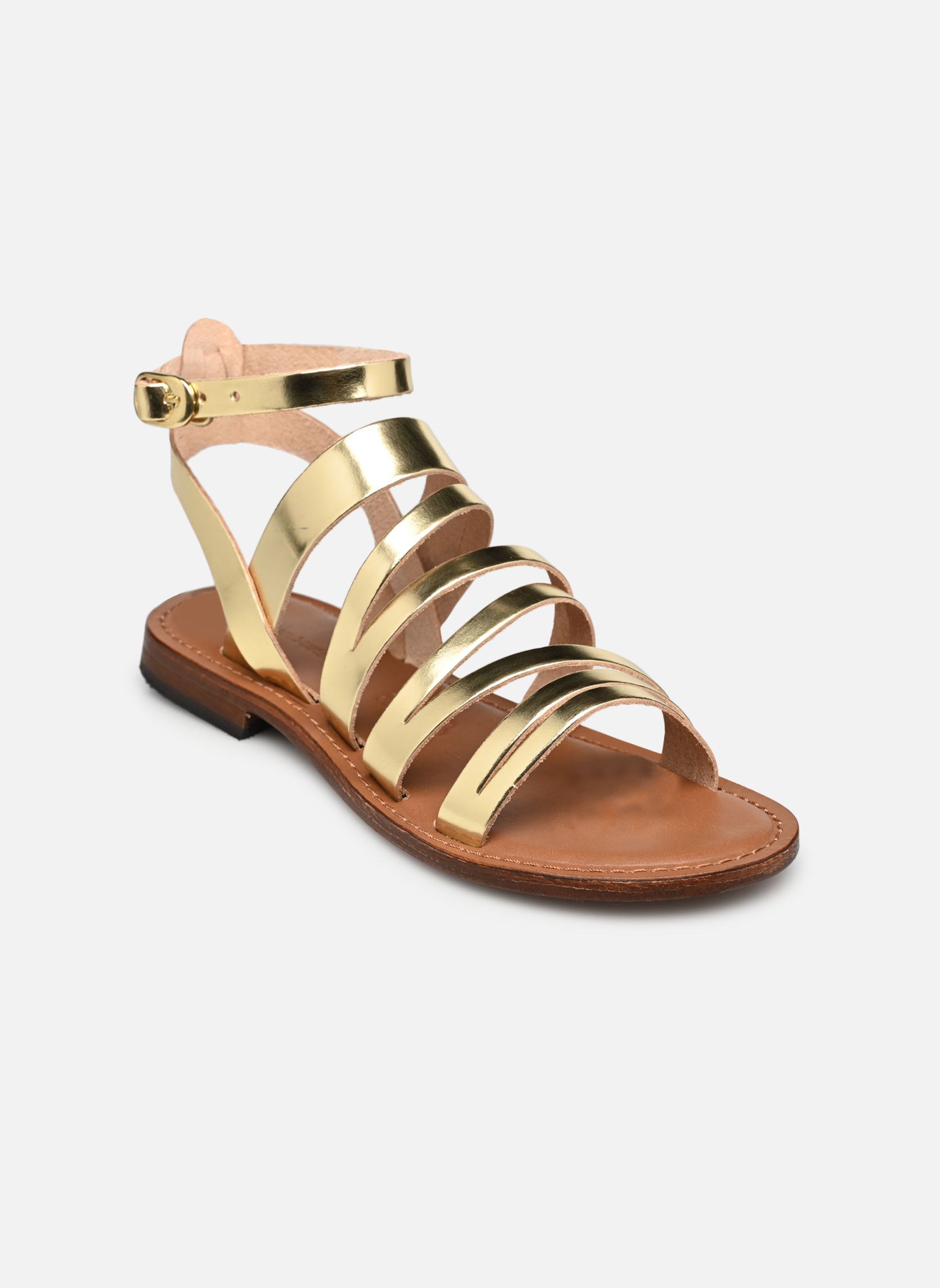 Platte sandalen FH-AS-VINADE dames goud en brons La Fée Maraboutée Platte sandalen FH-AS-VINADE dames goud en brons Dore