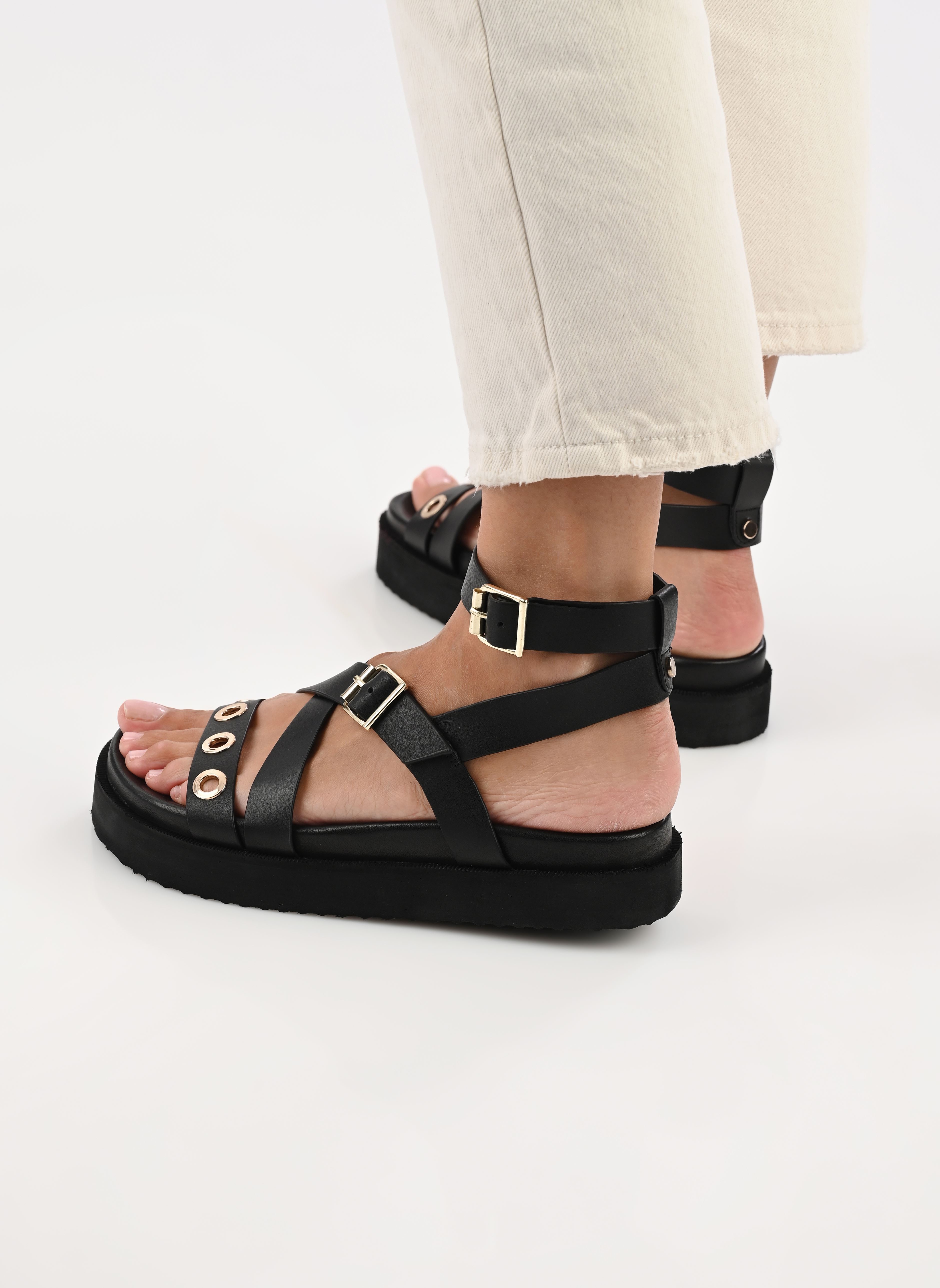 Sandali piatti FH-AS-VINULE donna nero La Fée Maraboutée Sandali piatti FH-AS-VINULE donna nero Noir