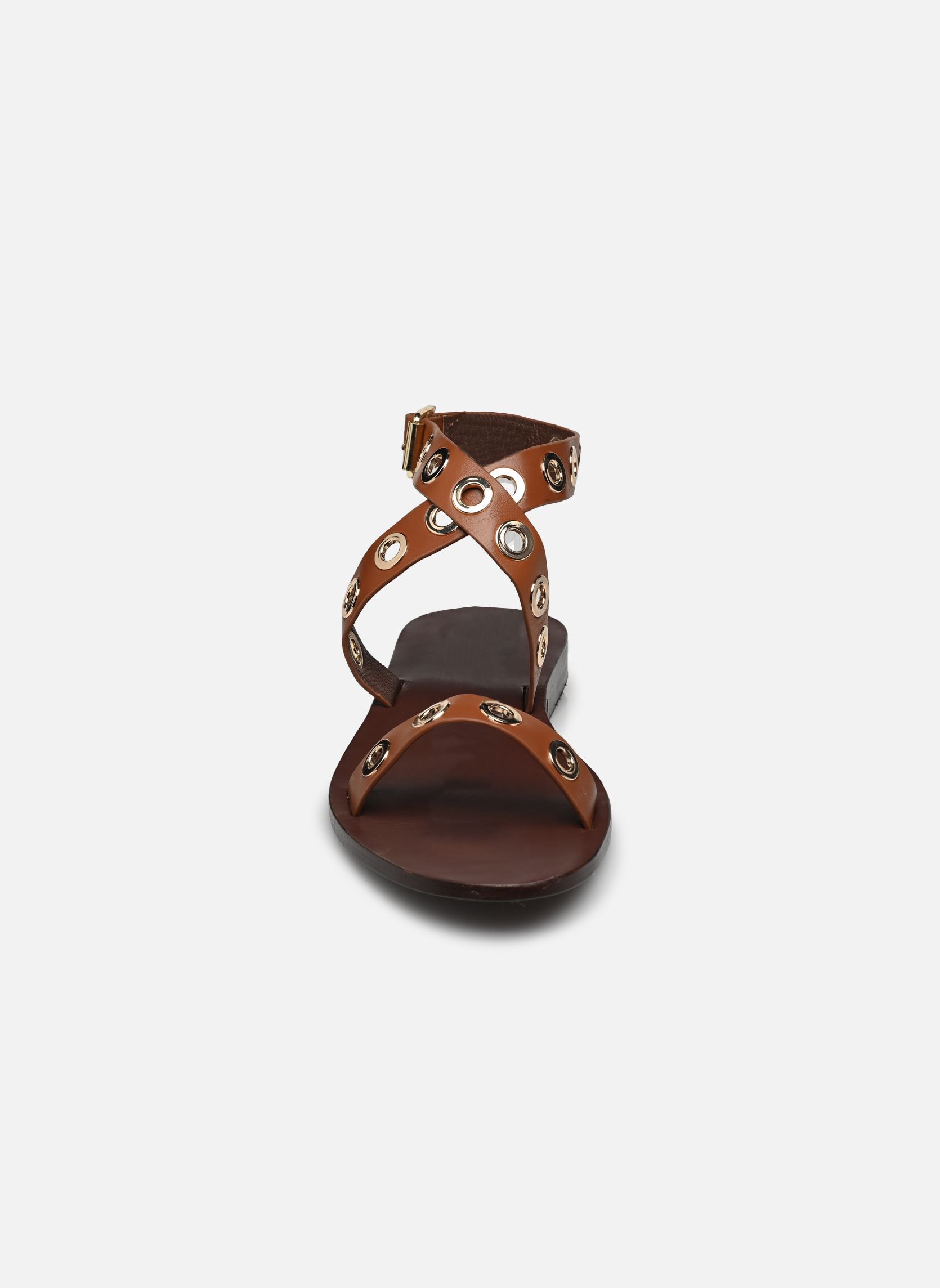 Sandales plates FH-AS-VIRIDE femme marron La Fée Maraboutée Sandales plates FH-AS-VIRIDE femme marron Cognac