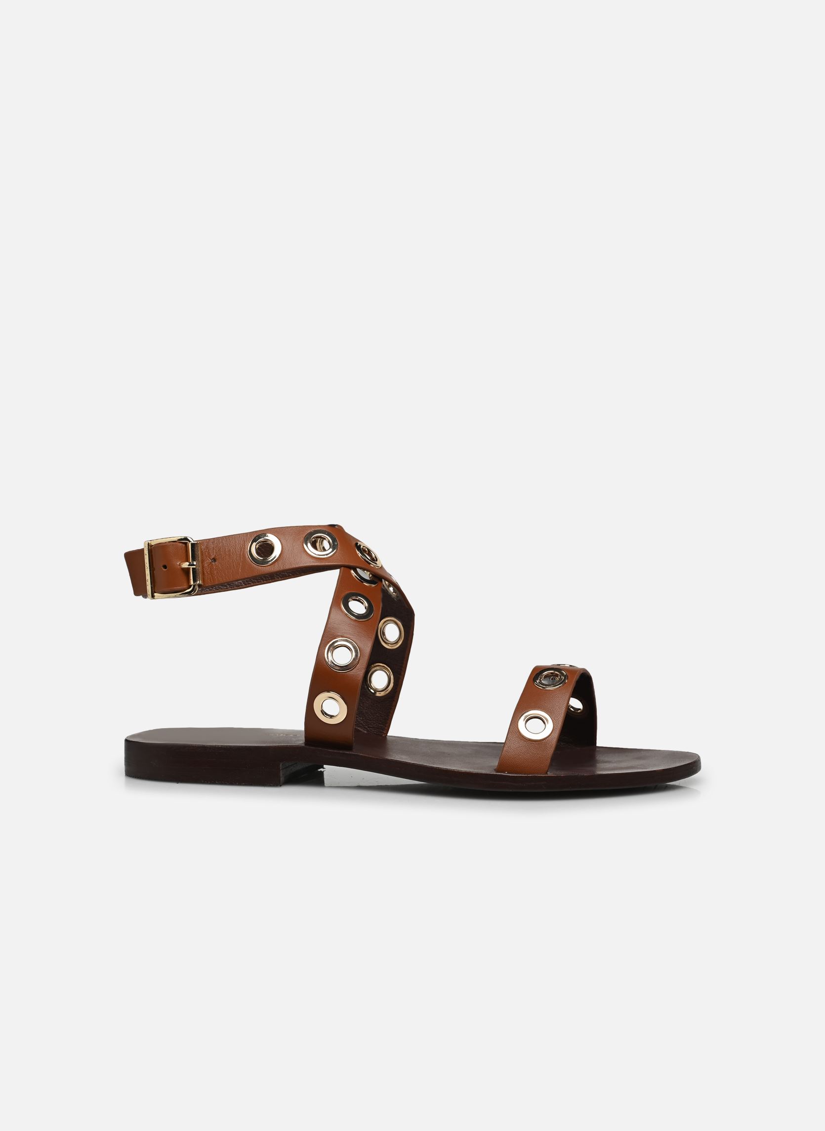 Sandales plates FH-AS-VIRIDE femme marron La Fée Maraboutée Sandales plates FH-AS-VIRIDE femme marron Cognac