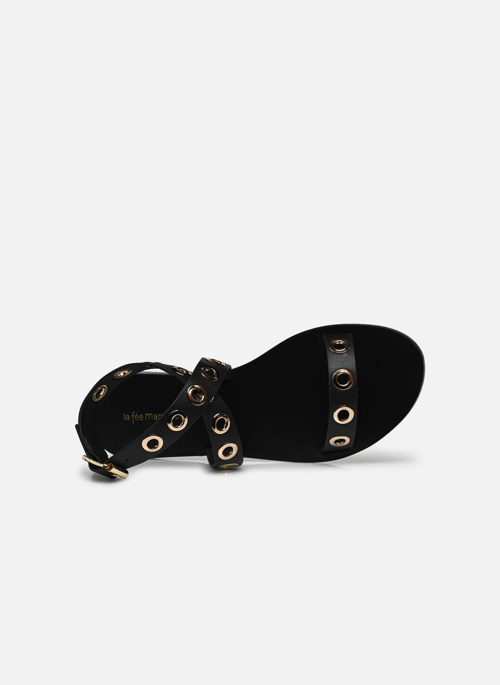 Flache Sandalen FH-AS-VIRIDE damen schwarz La Fée Maraboutée Flache Sandalen FH-AS-VIRIDE damen schwarz NOIR