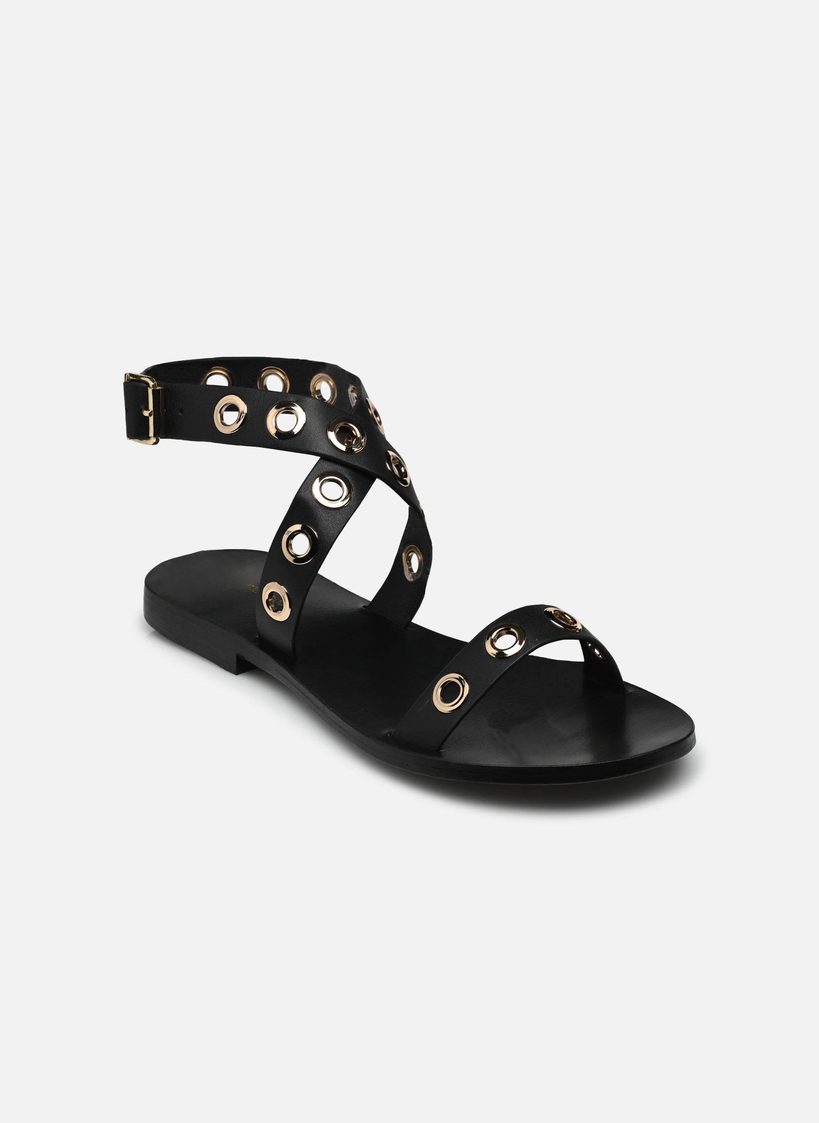 Flache Sandalen FH-AS-VIRIDE damen schwarz La Fée Maraboutée Flache Sandalen FH-AS-VIRIDE damen schwarz NOIR